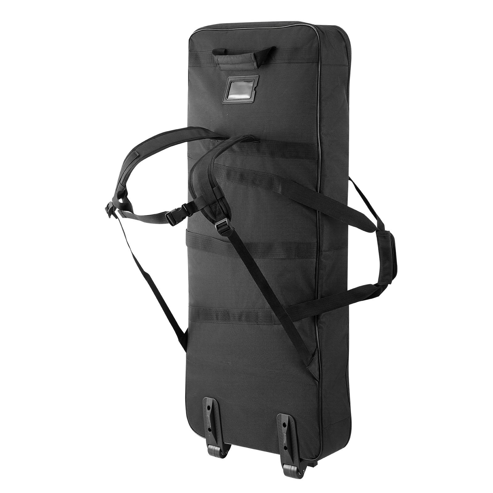 Robust 88-Key Rolling Keyboard Case with Wheels, 40.9 x 16.9 x 5.1 in, Padded Gig Bag, 3-Pocket Storage, Waterproof for Electric Pianos & Synths