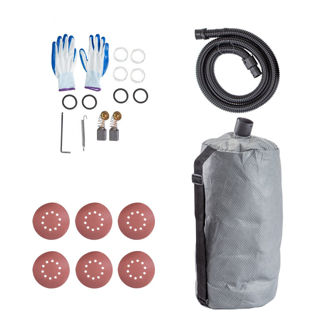 Powerful 850W Electric Drywall Sander with Adjustable Speed and LED Light, Featuring Foldable Design and Vacuum Bag for Efficient Wall Sanding