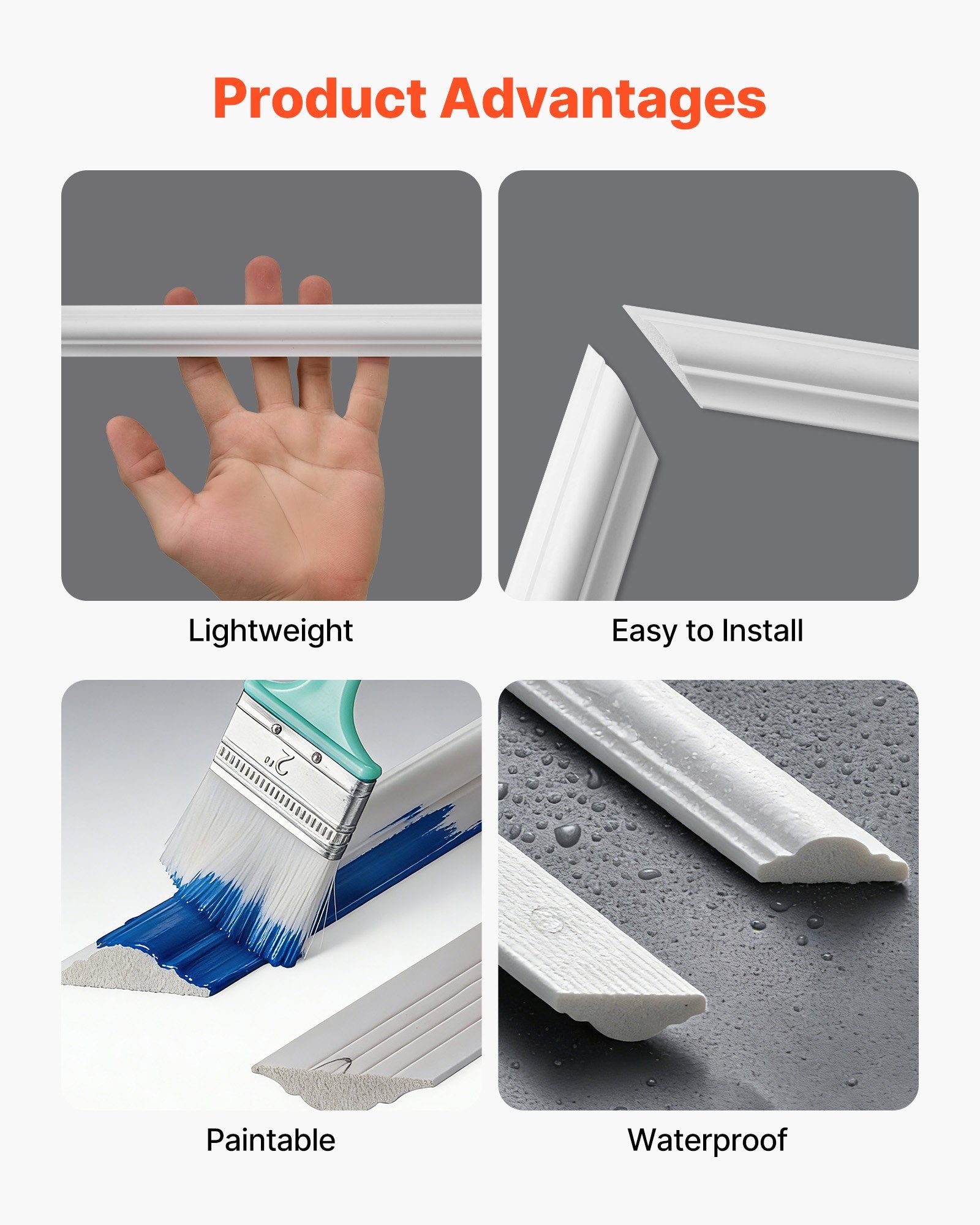 Transform Your Interior with Easy-to-Install White Wainscoting Panels – Lightweight, Paintable Polystyrene Wall Molding Kit for Home Décor