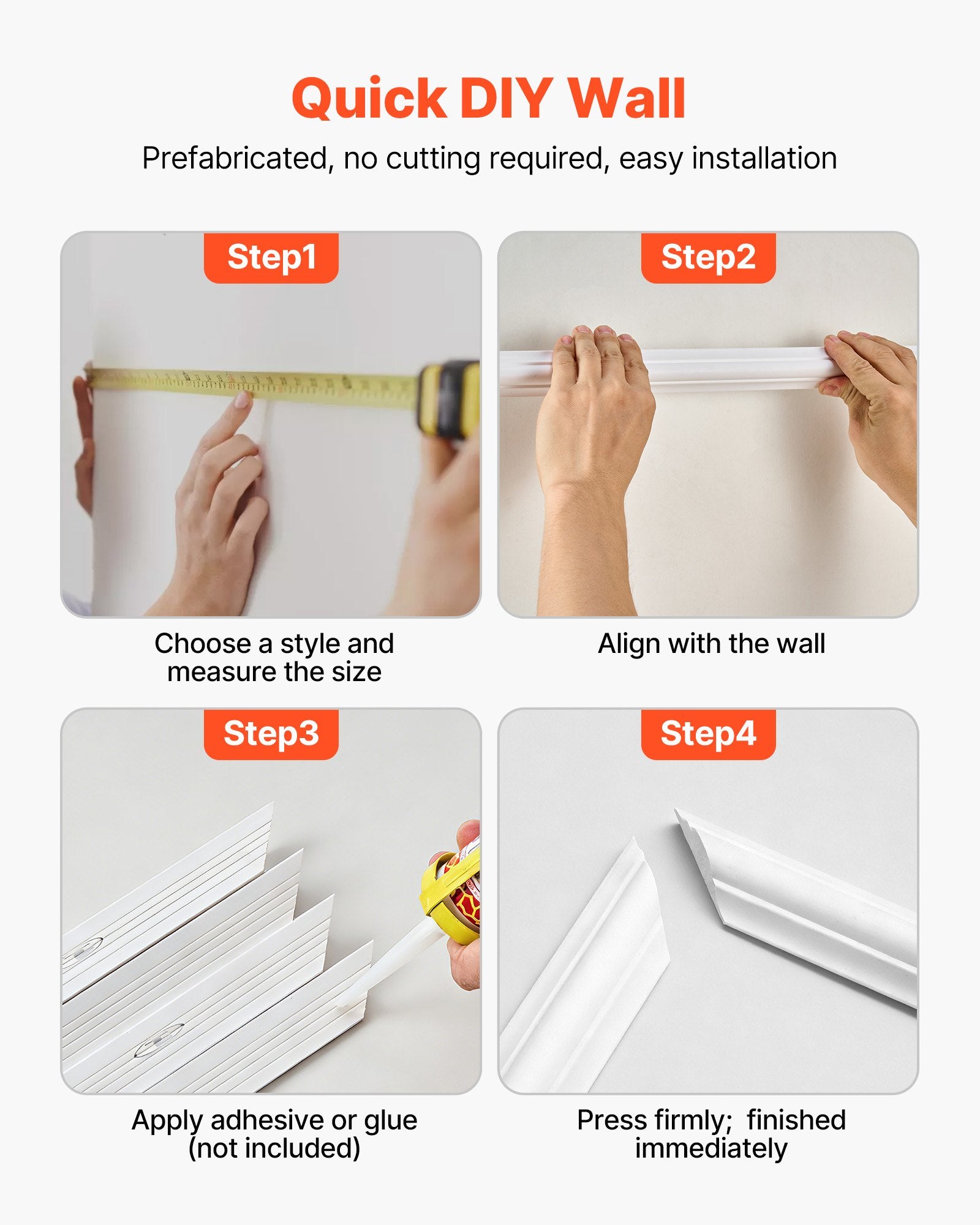 Transform Your Interior with Easy-to-Install White Wainscoting Panels – Lightweight, Paintable Polystyrene Wall Molding Kit for Home Décor
