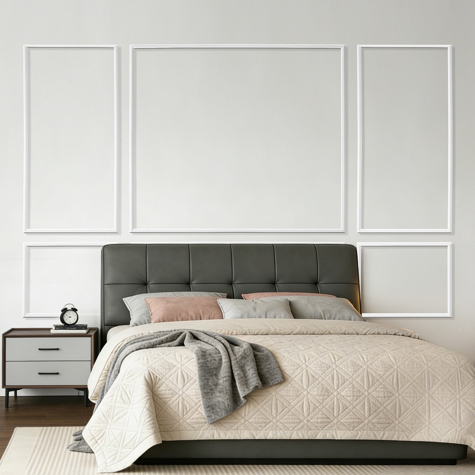 Transform Your Interior with Easy-to-Install White Wainscoting Panels – Lightweight, Paintable Polystyrene Wall Molding Kit for Home Décor