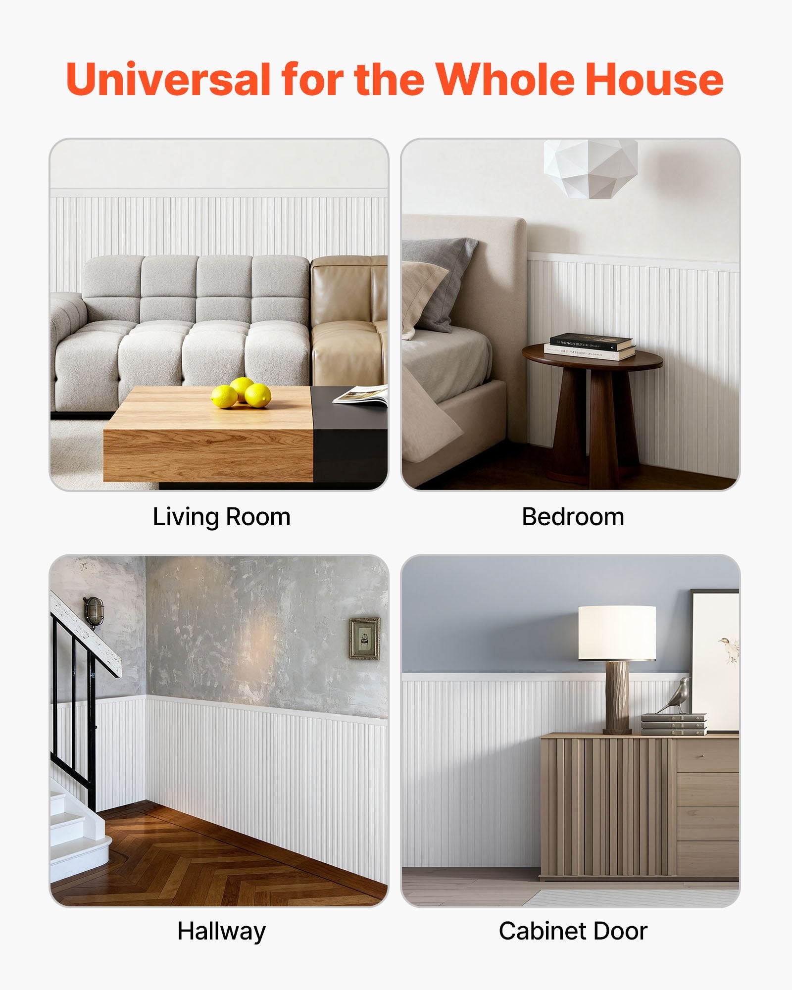 Elegant White Wall Molding Kit - Versatile Wainscoting Panels, Paintable Polystyrene, Easy Install Trim for Stylish Interior Décor in Living Rooms & Bedrooms (77.5 x 38.6 in)