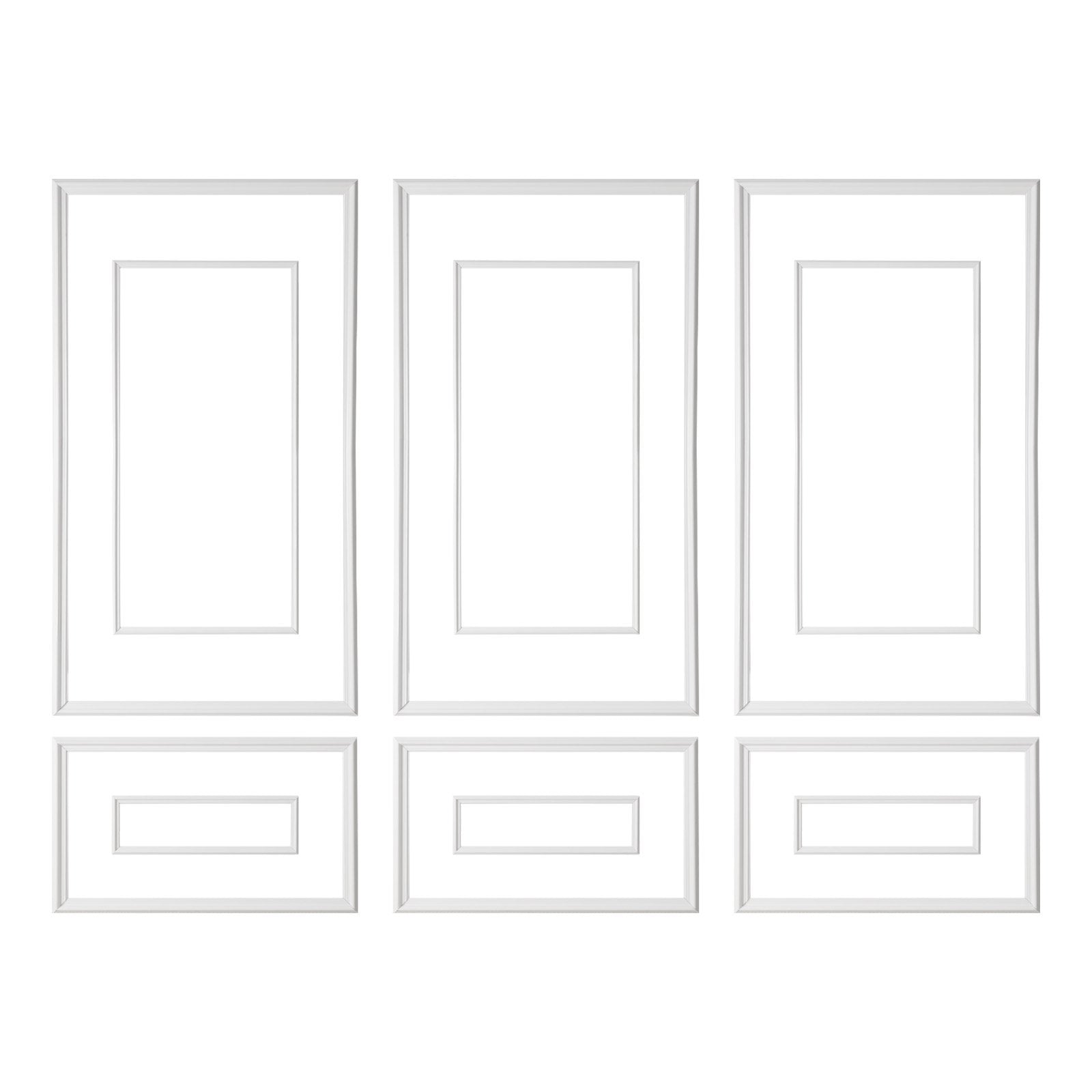 Transform Your Space with Our 3-Pack Wall Molding Kit, Lightweight Polystyrene Wainscoting Panels, Easy DIY Accent Trim for Living Room & Bedroom Decor
