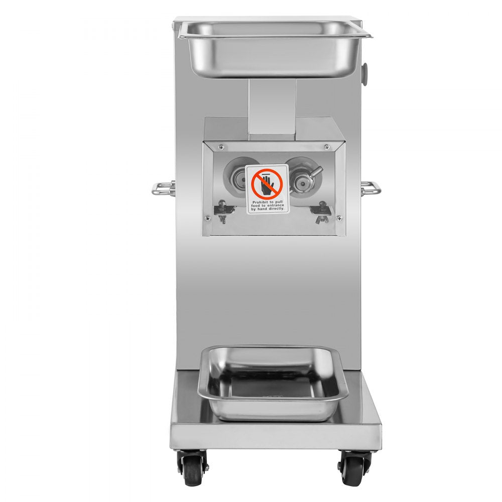VEVOR 110V Commercial Meat Cutter Machine 1100LB/H Electric Meat Cutting Machine 750W Commercial Meat Slicer 3mm Blade Restaurant Food Slicer Stainless Steel For Kitchen Restaurant Supermarket
