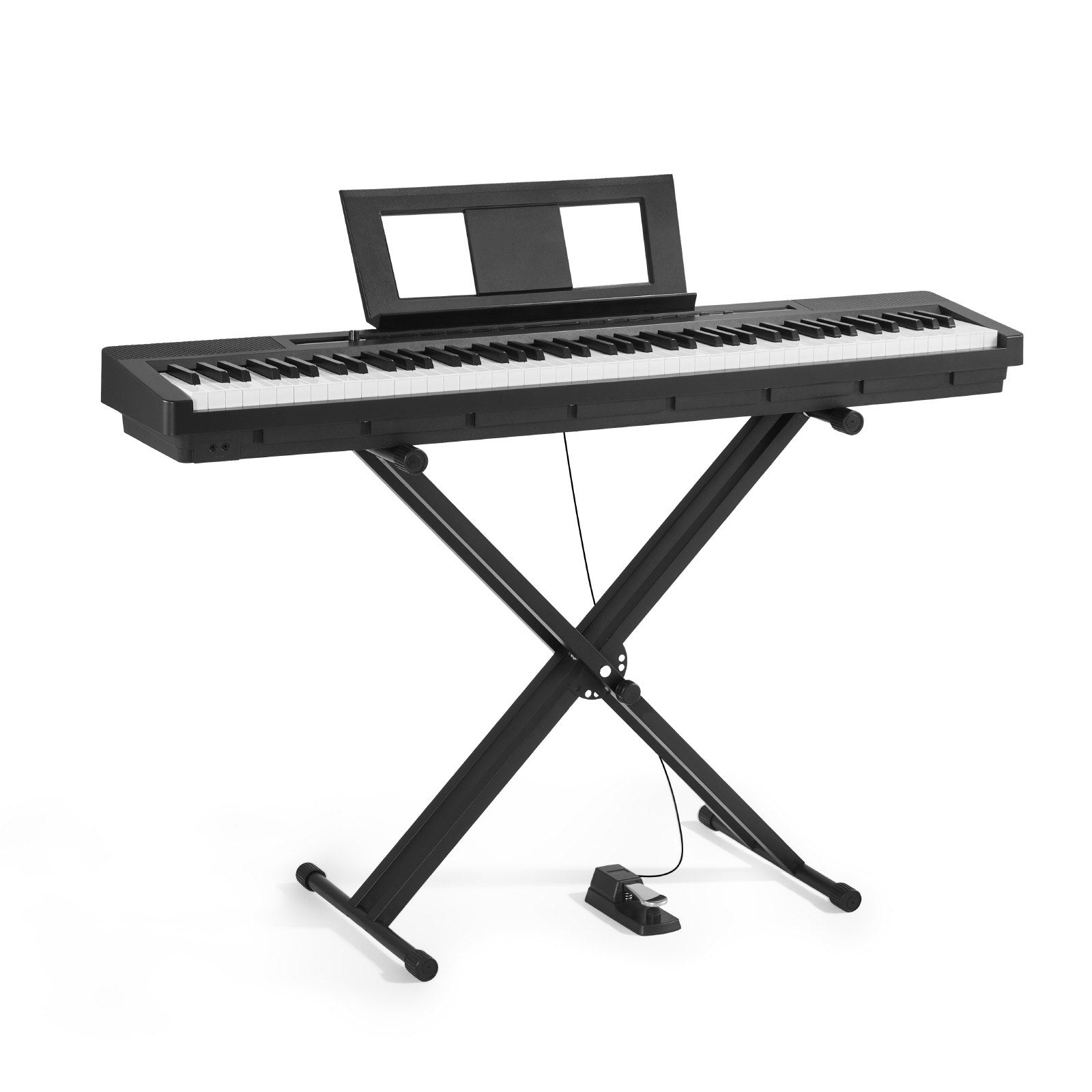 88-Key Fully Weighted Digital Piano with Dual Keyboard, Speakers, X Stand, Sustain Pedal, 280 Tones, Wireless, for Beginners