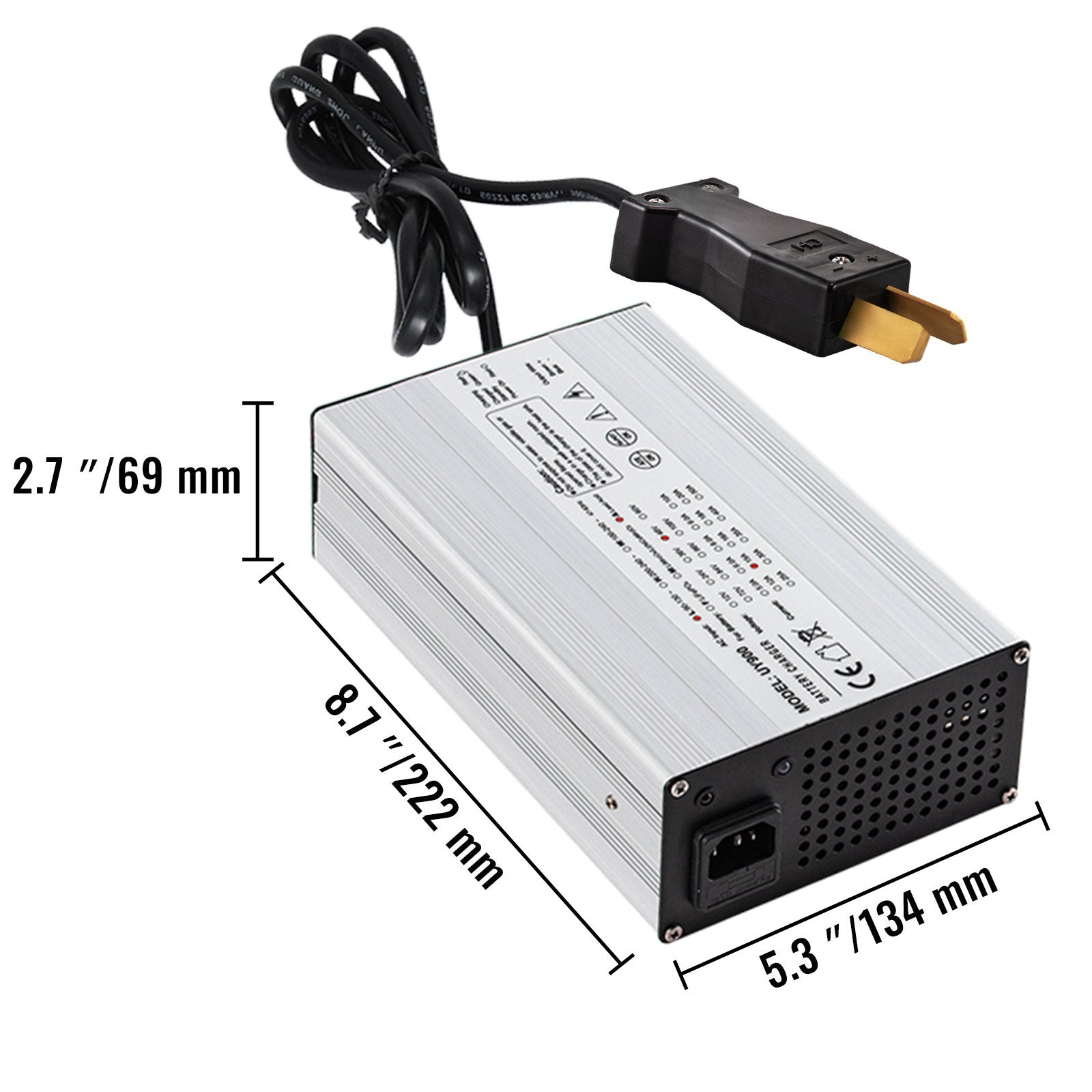 High-Efficiency 36V Golf Cart Battery Charger, 18A Output, Aluminum Shell, LED Display, Compatible with Club Car, Ez Go, Yamaha, Star, and Taylor Dunn