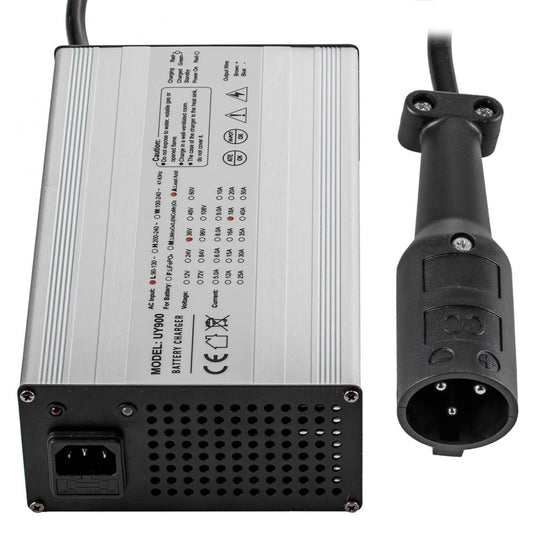 Efficient 48V 15A Golf Cart Battery Charger for Club Car with 3-Pin Plug and LED Indicator - Compatible with Ez Go and Yamaha Models