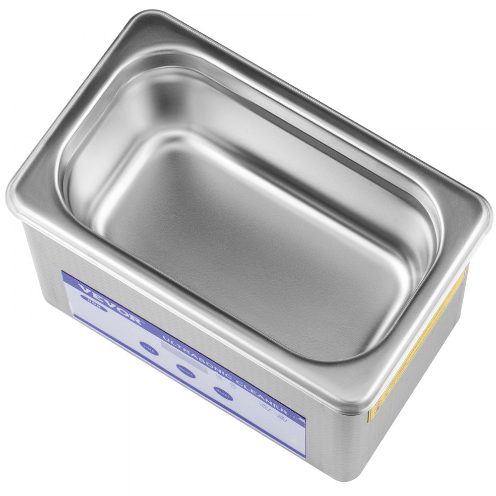 VEVOR 0.8L Professional Ultrasonic Cleaner 304 Stainless Steel Digital Lab Ultrasonic Cleaner with Timer for Jewelry Watch Glasses Circuit Board Dentures Small Parts Dental Instrument (0.8L)