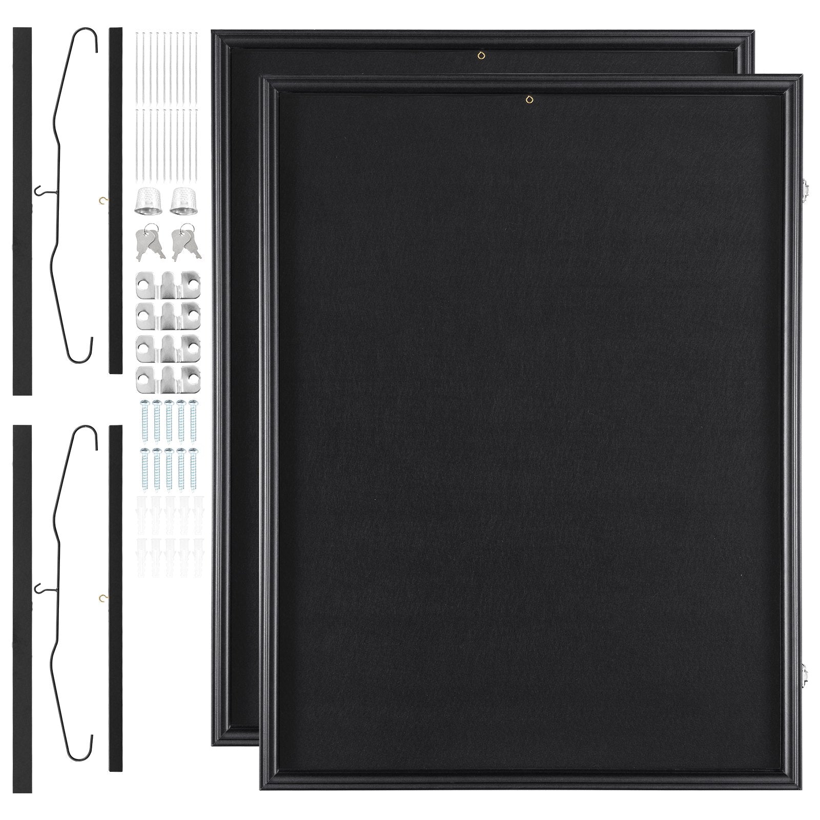 2PCs Lockable Jersey Display Frame Case, 23.3x31.2 in, with UV Protection Glass for Baseball, Football, Basketball, Hockey Shirts and Uniforms