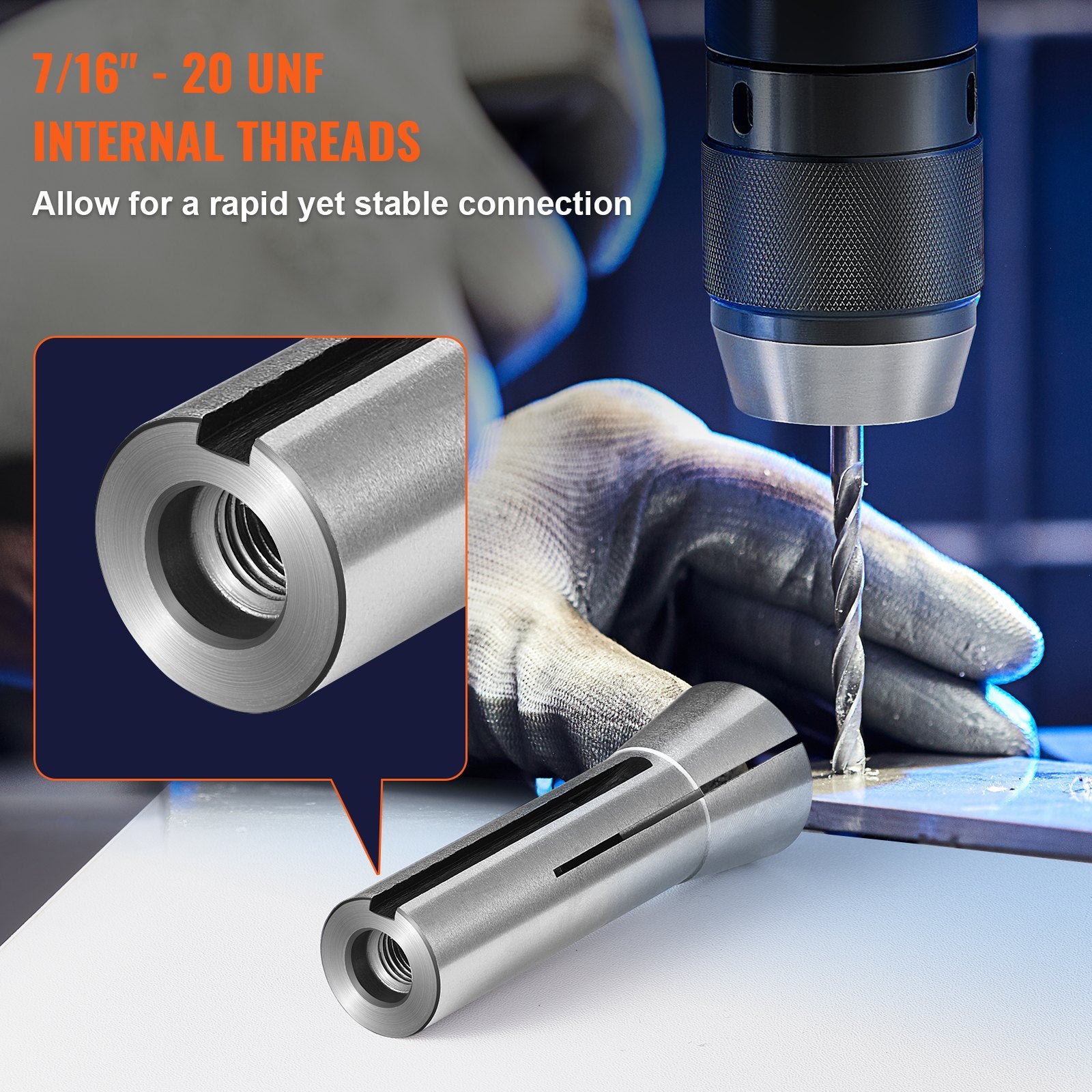 Precision R8 Collet Set, 13-Piece, 1/8"-7/8" Range, Mill Collet Chuck with Low TIR for Milling, Drilling & Boring Machines, Includes Labeled Storage