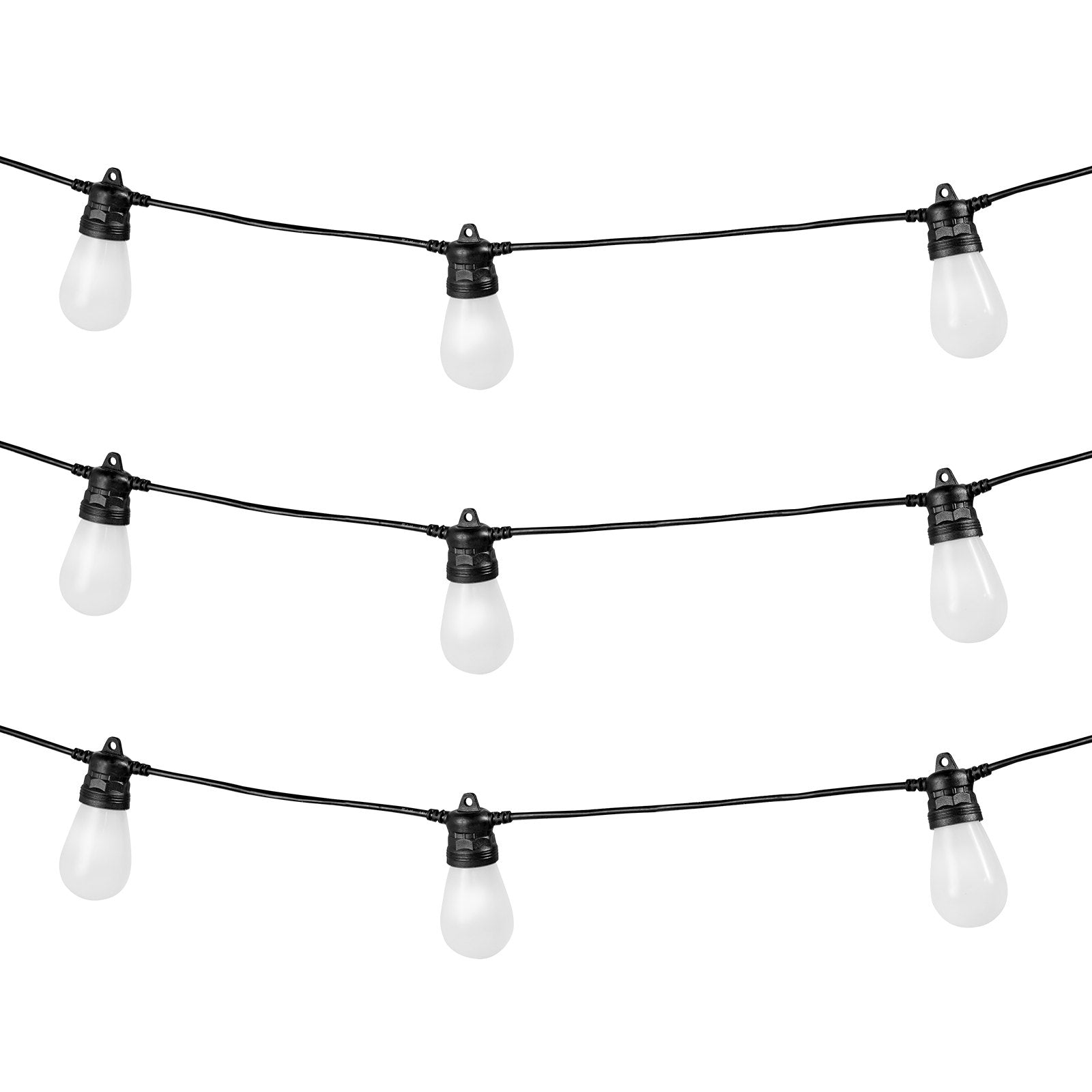 100FT RGB Outdoor String Lights with APP Control - Adjustable Brightness, Waterproof Patio Lights for Halloween & Christmas Décor