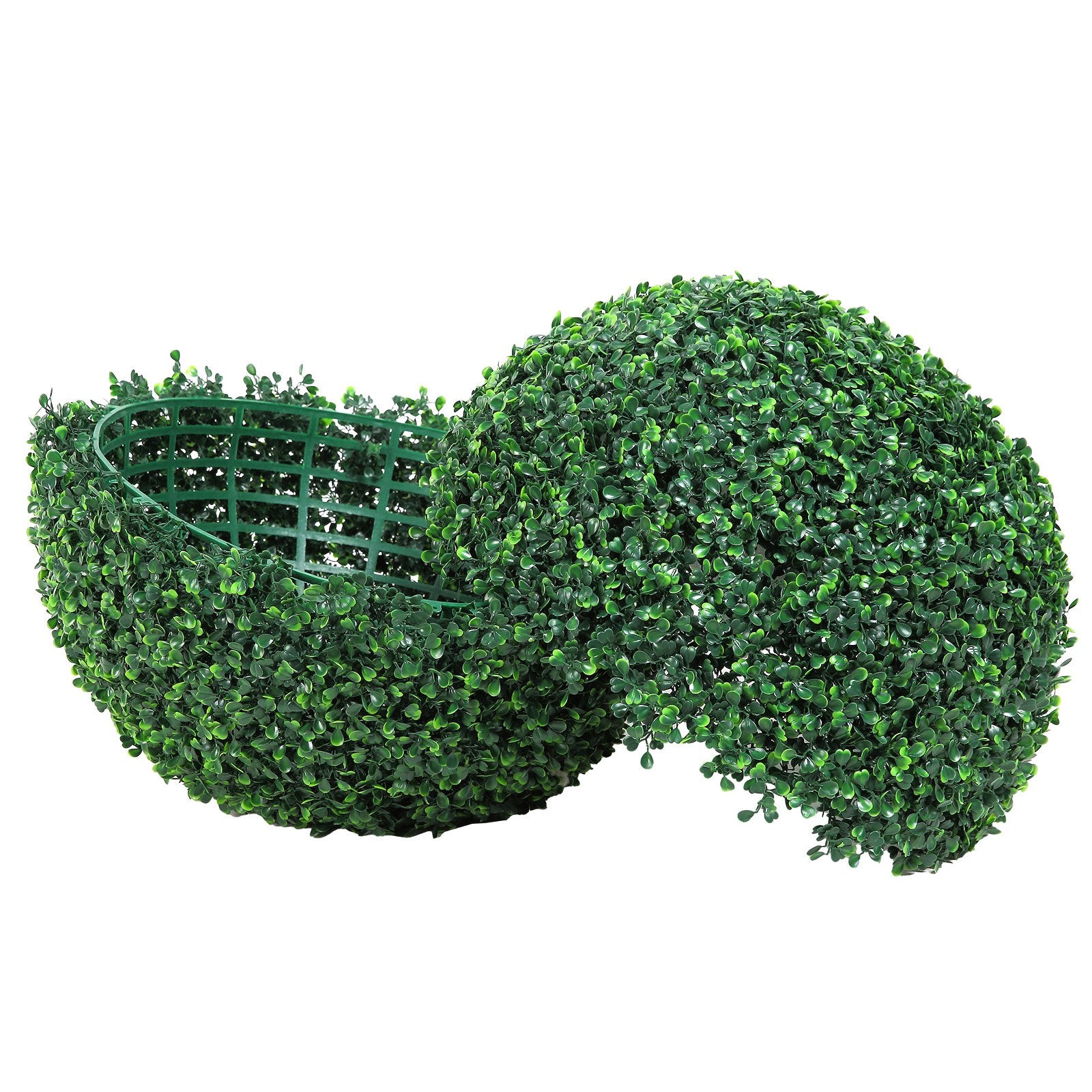 16" Artificial Boxwood Topiary Trees (Set of 2) - Ball-Shaped Faux Plants for Home, Garden, Balcony, Wedding, Year-Round Decor