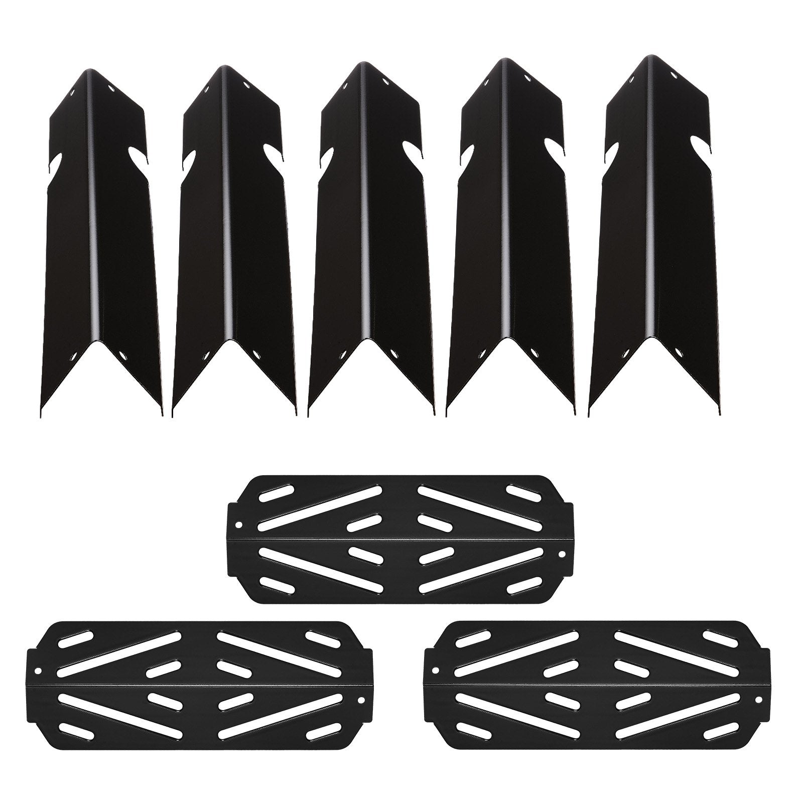 Flavorizer Bars & Heat Deflectors for Weber Genesis II Grills - Porcelain-Enameled Steel, 8 Pack, Enhance Grilling, Versatile Replacement Parts