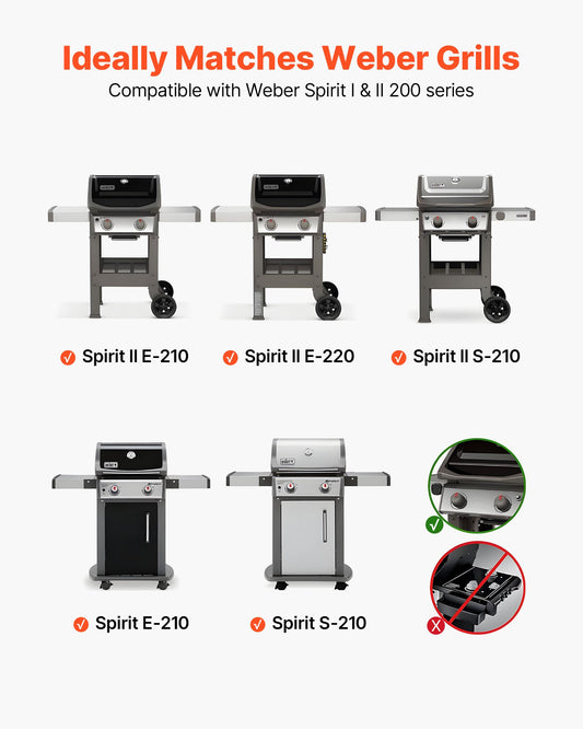 Upgrade Your Weber Spirit Grill with 15" Porcelain-Enameled Flavorizer Bars for Enhanced Heat Distribution & Performance, 3-Pack