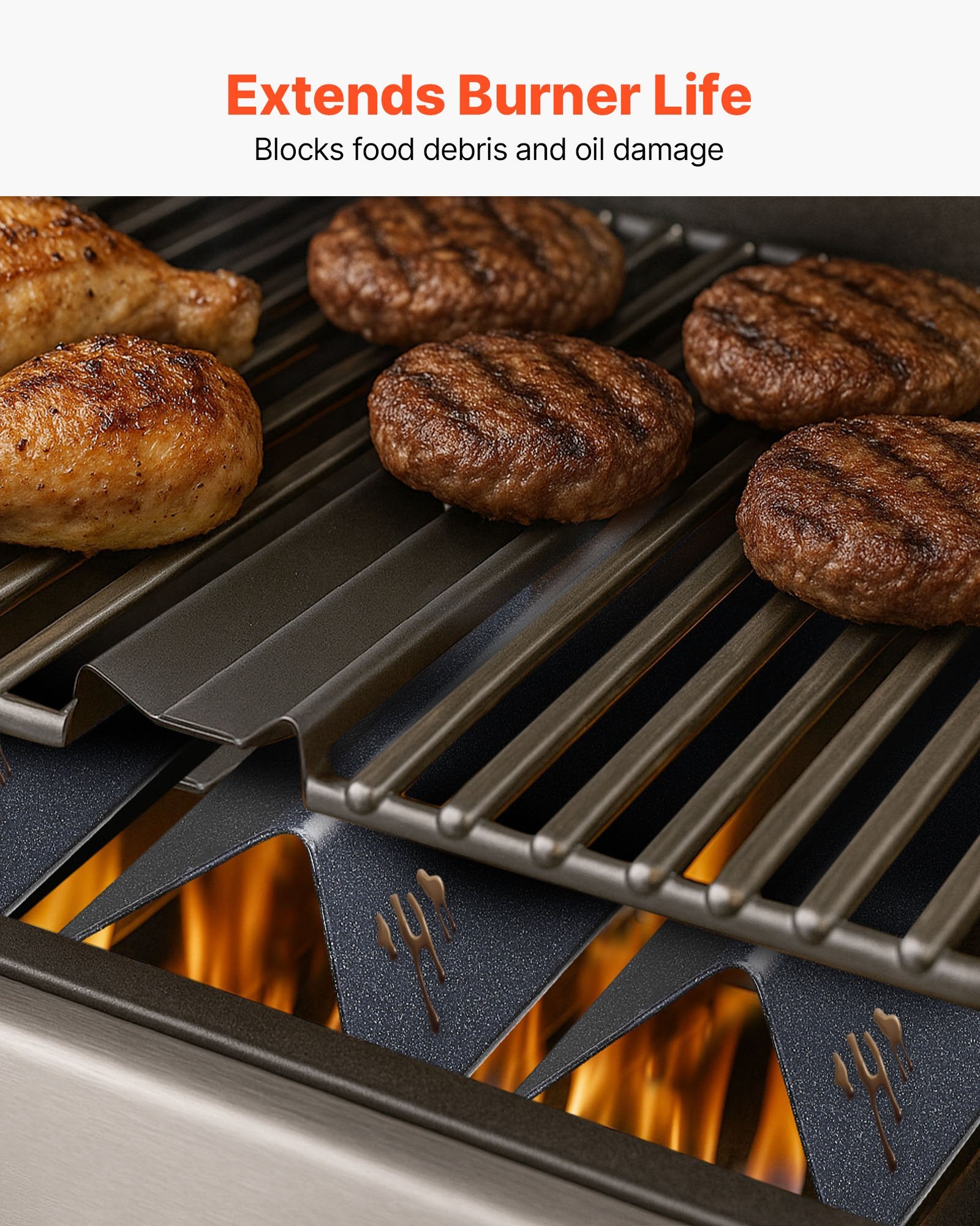 Upgrade Your Weber Spirit Grill with 15" Porcelain-Enameled Flavorizer Bars for Enhanced Heat Distribution & Performance, 3-Pack