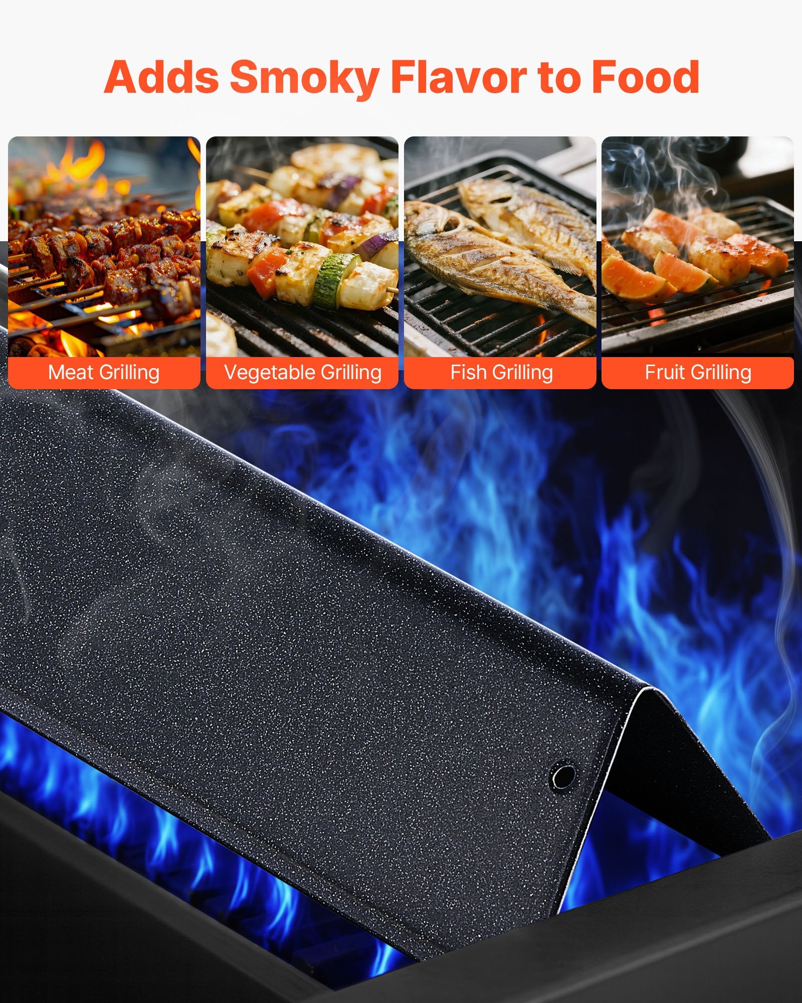 Upgrade Your Weber Spirit Grill with 15" Porcelain-Enameled Flavorizer Bars for Enhanced Heat Distribution & Performance, 3-Pack