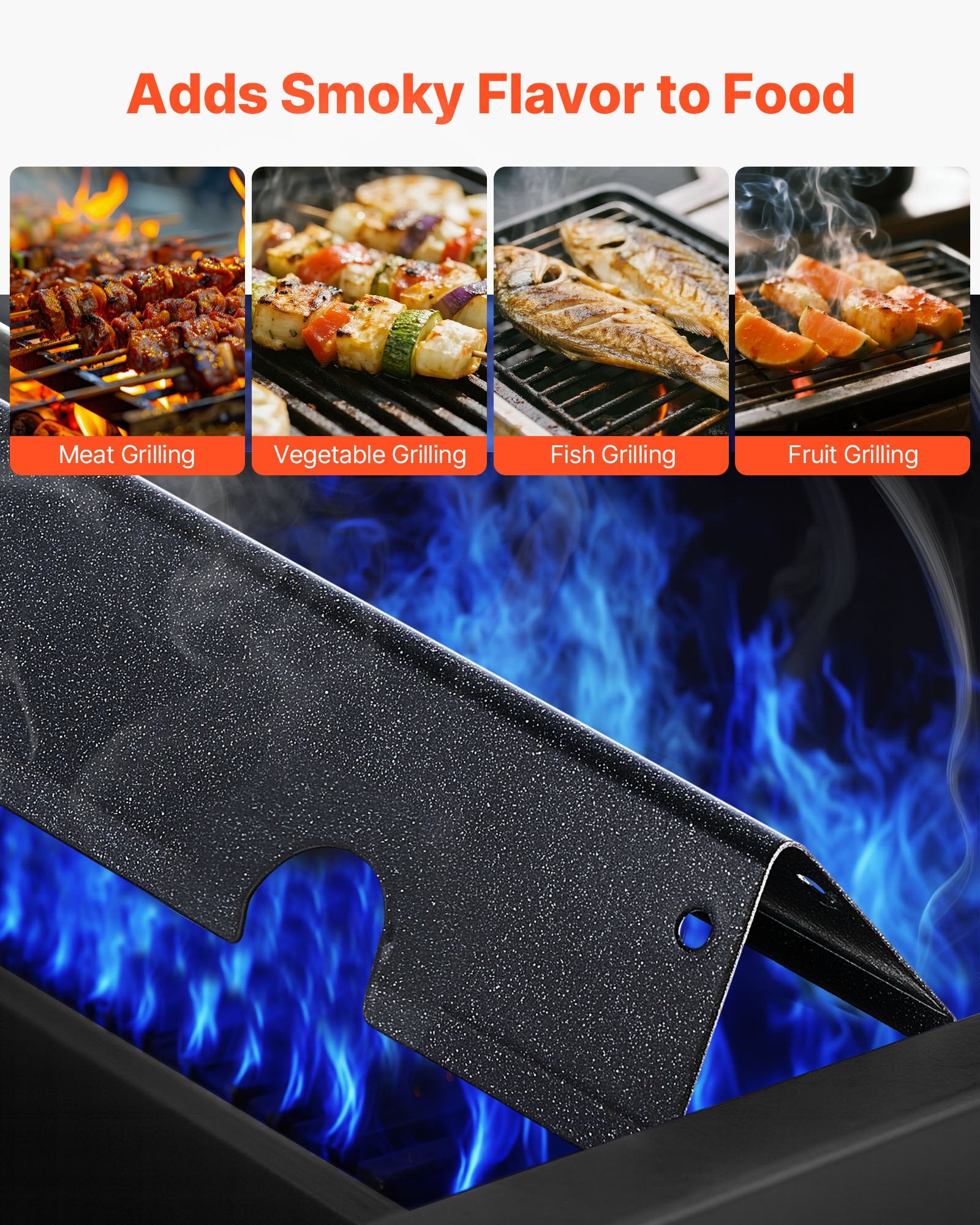 Upgrade Your Grill with 17" Porcelain-Enameled Steel Flavorizer Bars for Weber Genesis II – Heat Plate Replacement, 5-Pack, Enhances BBQ Flavor & Performance