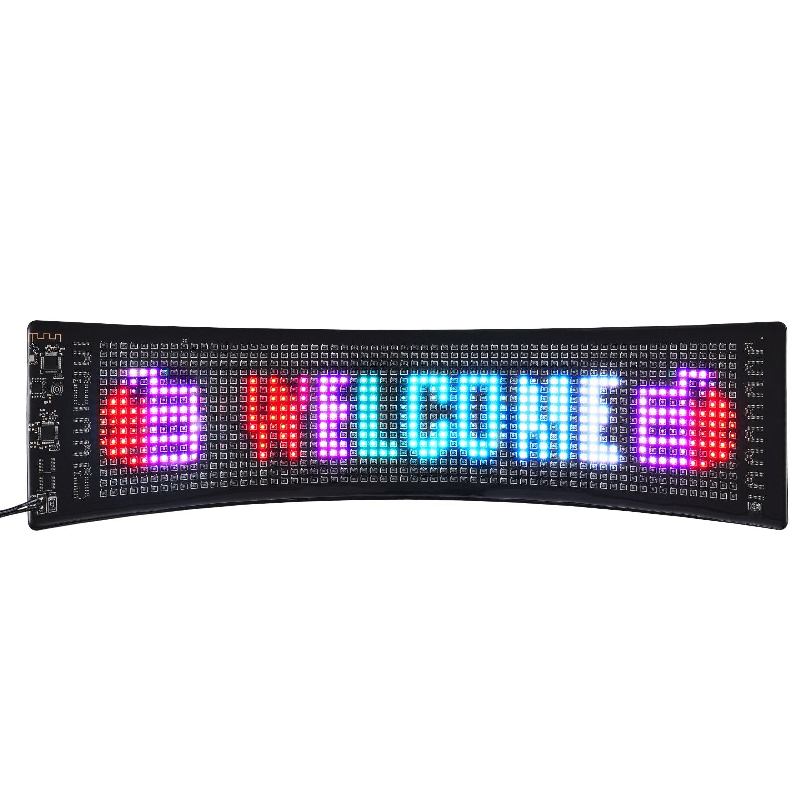 Customizable LED Advertising Display Board, P5 Full Color Scrolling Sign with Bluetooth App Control for Business, Store, Car, and Bar Promotions, 15"x4"