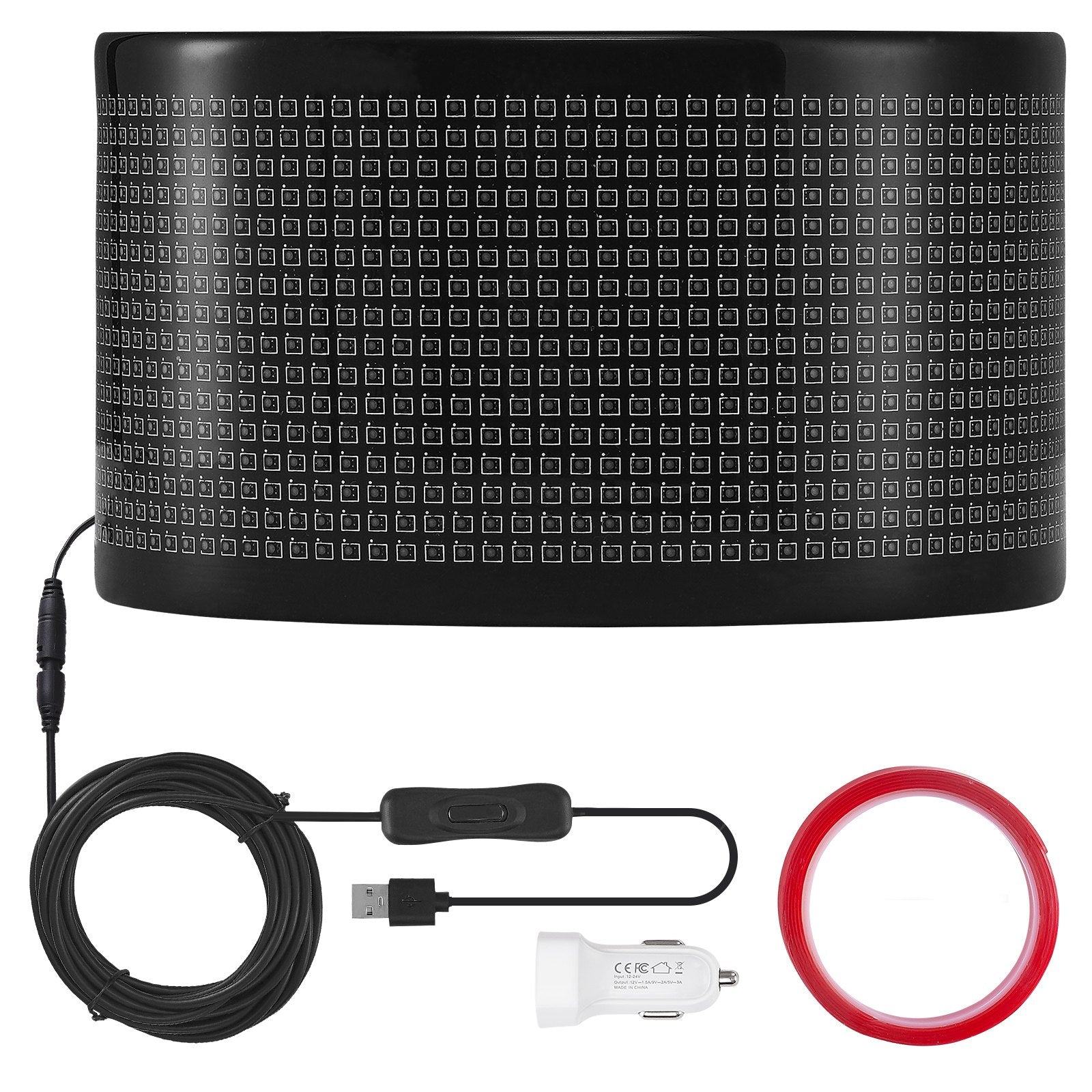 Customizable LED Advertising Display Board, P5 Full Color Scrolling Sign with Bluetooth App Control for Business, Store, Car, and Bar Promotions, 15"x4"