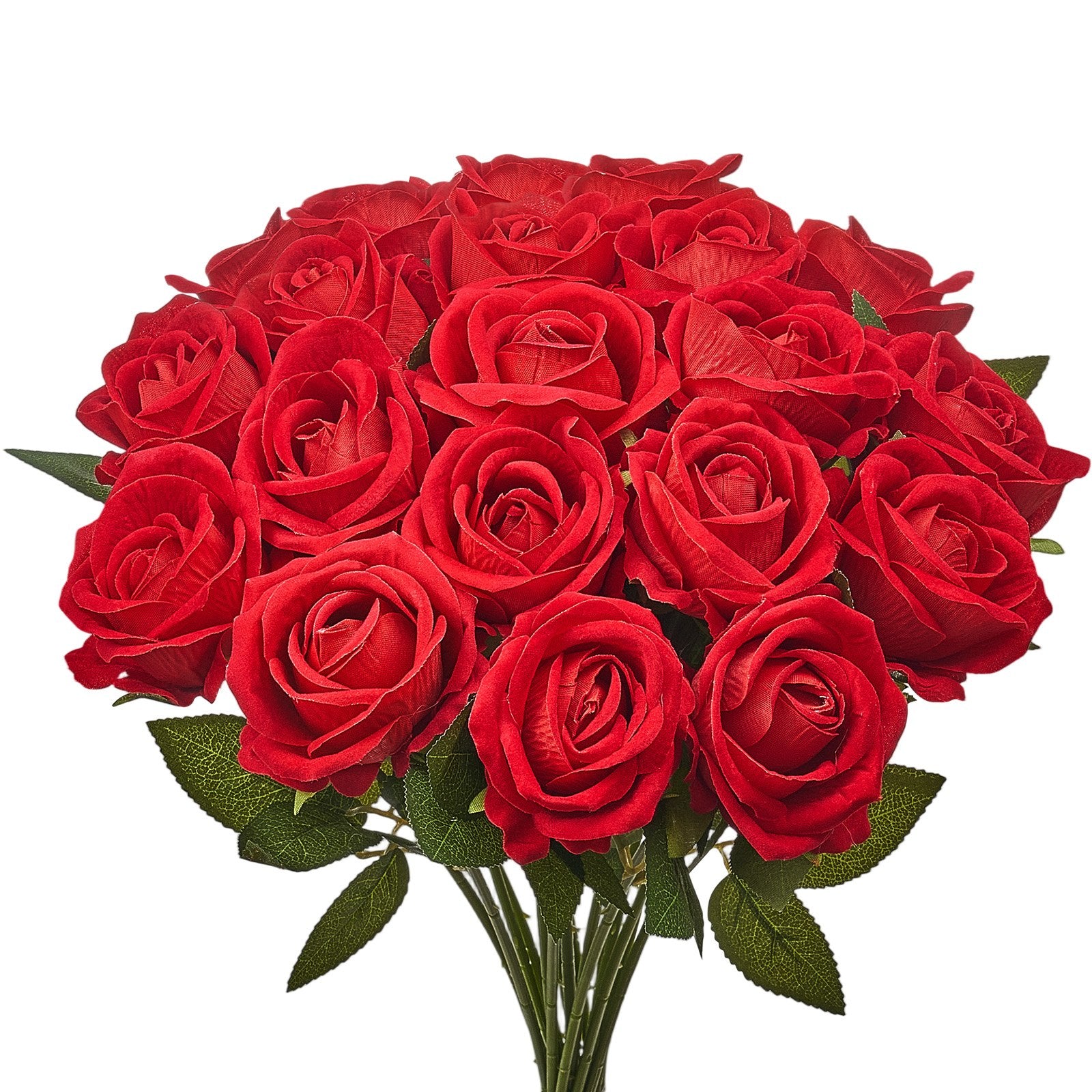 Luxurious 60 Pc Realistic Red Foam Roses - Ideal for DIY Wedding Bouquets, Bridal Showers, Home Centerpieces & Party Decor