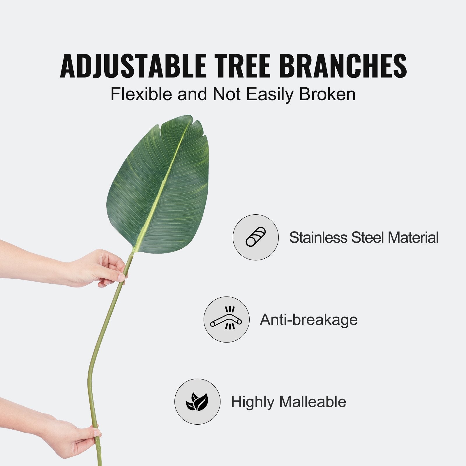 5 FT Lifelike Artificial Birds of Paradise Tree with Anti-Tip Protection, Perfect Low-Maintenance Faux Greenery for Home, Office, Indoor & Outdoor Decor