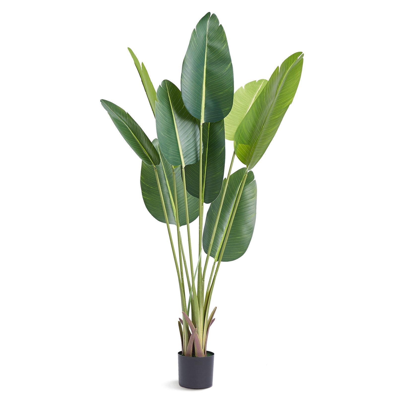5 FT Lifelike Artificial Birds of Paradise Tree with Anti-Tip Protection, Perfect Low-Maintenance Faux Greenery for Home, Office, Indoor & Outdoor Decor