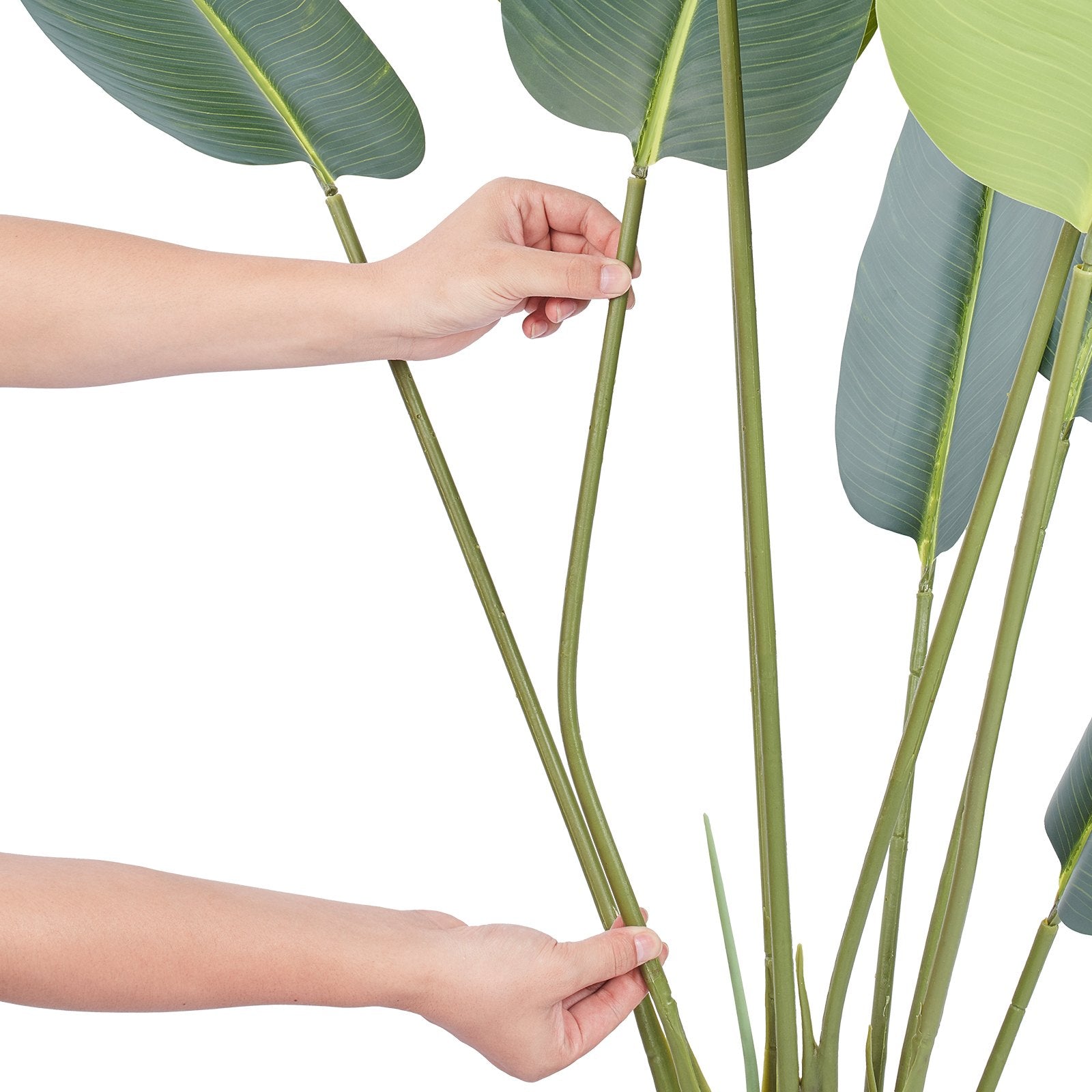 5 FT Lifelike Artificial Birds of Paradise Tree with Anti-Tip Protection, Perfect Low-Maintenance Faux Greenery for Home, Office, Indoor & Outdoor Decor
