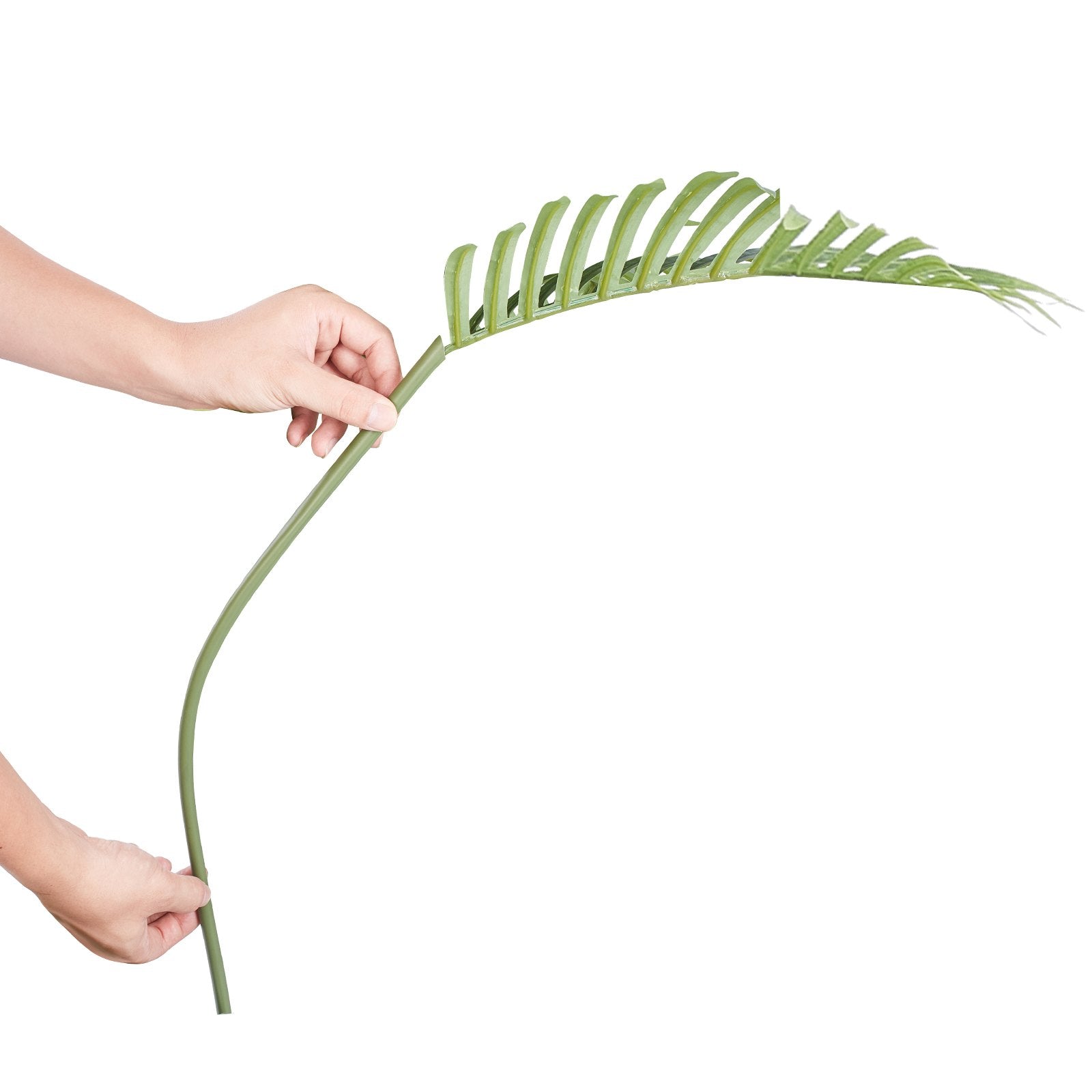 6.5 FT Tall Artificial Gold Cane Palm Tree - Lifelike Green Faux Plant with PE Material, Anti-Tip Protection, and Easy Maintenance for Home, Office, Warehouse, Indoor & Outdoor Decor