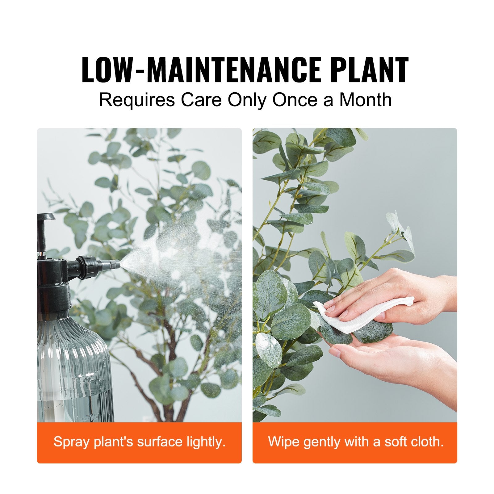 6 FT Tall Artificial Eucalyptus Tree for Home & Office Decor, Lifelike Faux Plant with Secure PE Material, Easy Assembly & Maintenance, Indoor Outdoor Use, Anti-Tip Protection