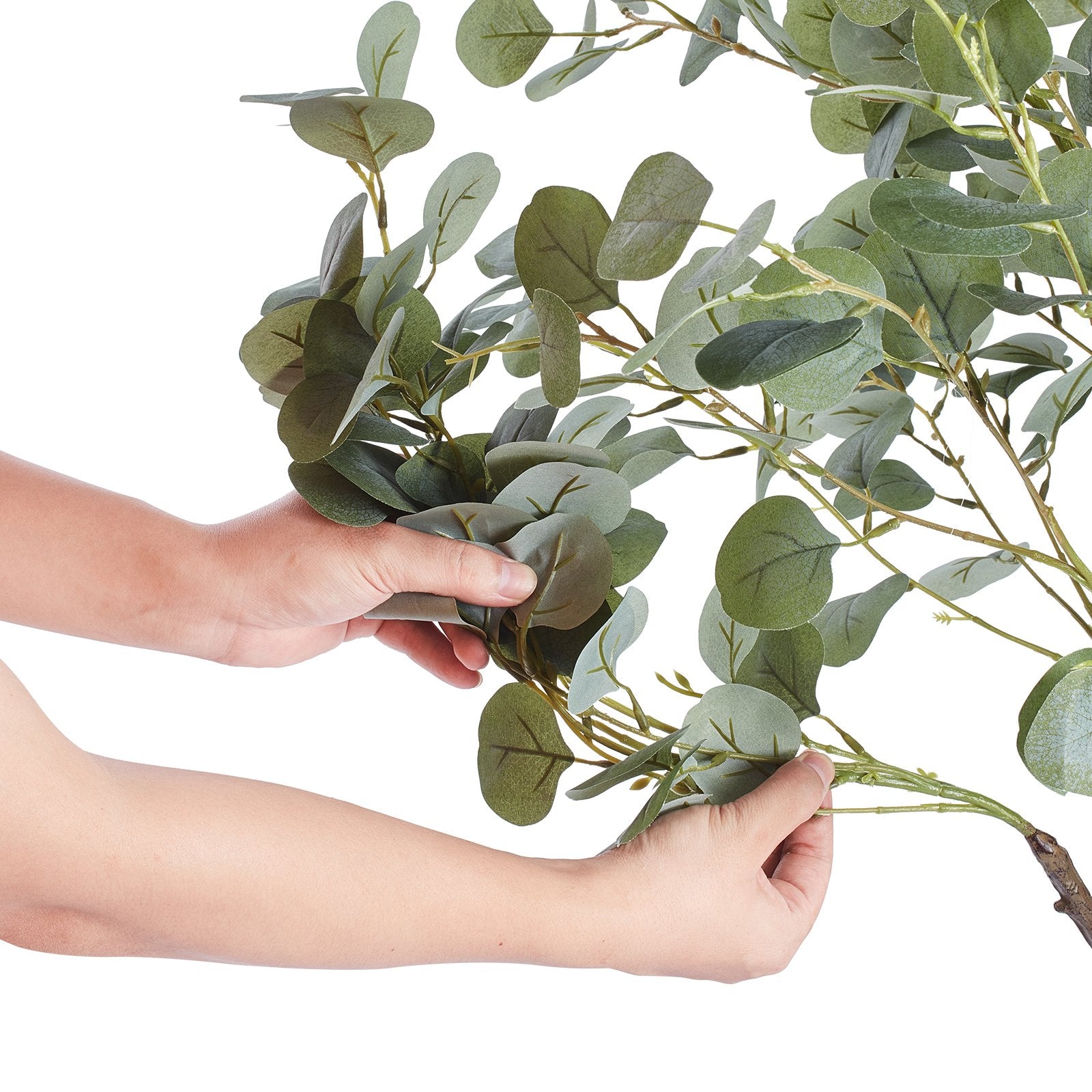 6 FT Tall Artificial Eucalyptus Tree for Home & Office Decor, Lifelike Faux Plant with Secure PE Material, Easy Assembly & Maintenance, Indoor Outdoor Use, Anti-Tip Protection