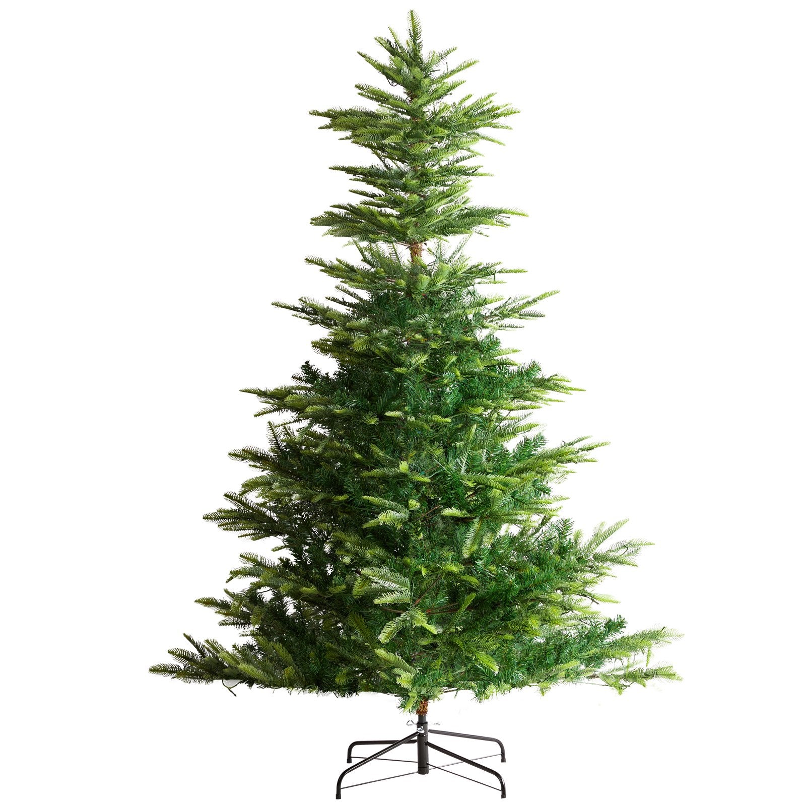 6.5ft Prelit Artificial Christmas Tree with 350 Warm White LED Lights, 900 Branch Tips, Metal Base for Home, Party, Office, Festive Decor