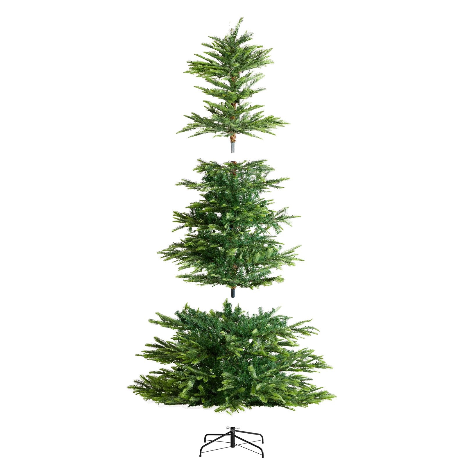 7.5ft Prelit Artificial Christmas Tree with 700 LED Lights | Lush 1319 Branch Tips | Sturdy Metal Base for Home, Office, Party Decor