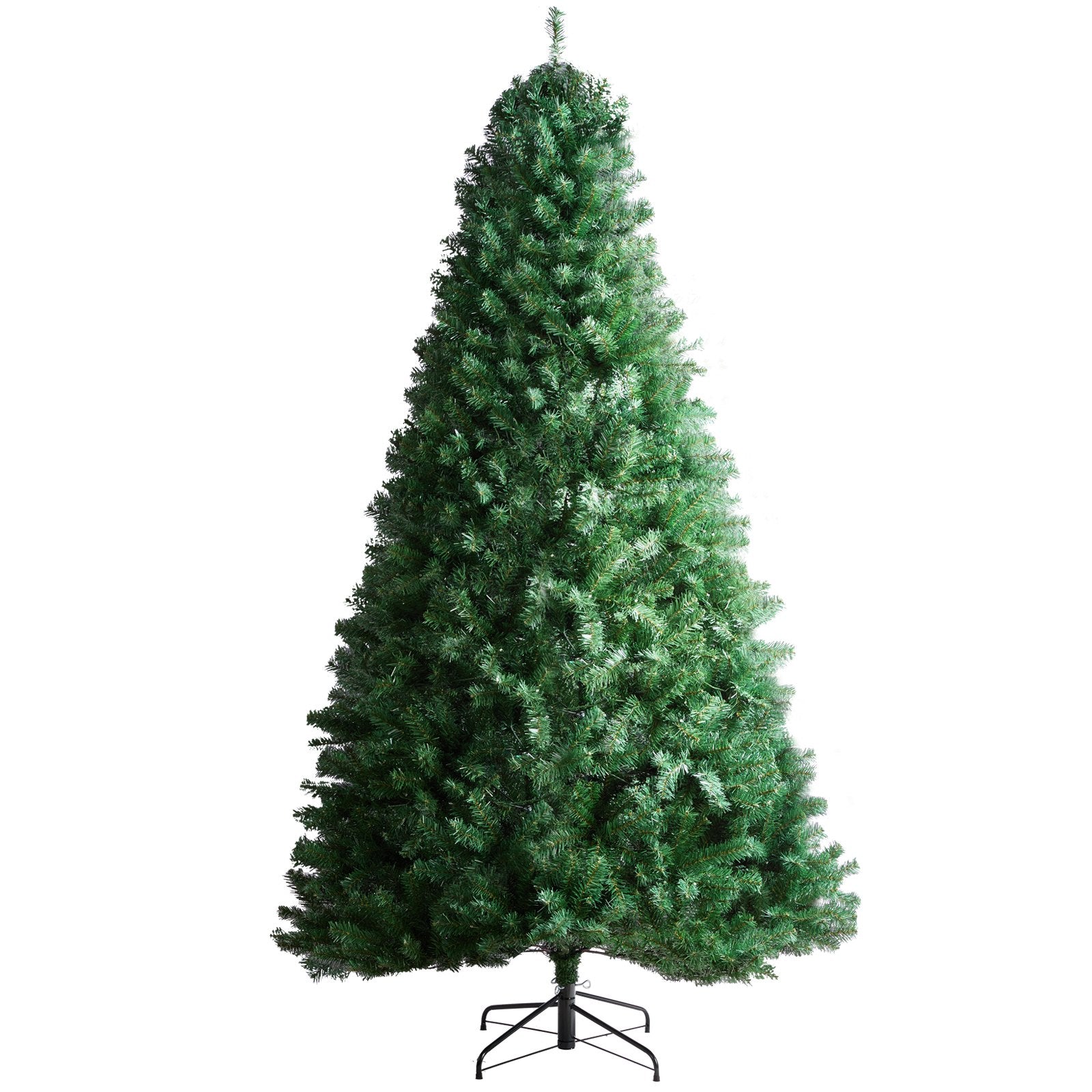 7.5ft Prelit Artificial Christmas Tree with 550 Warm White LEDs, Lush 1346 Tips, Metal Base - Perfect for Festive Home, Office Parties, Easy Setup
