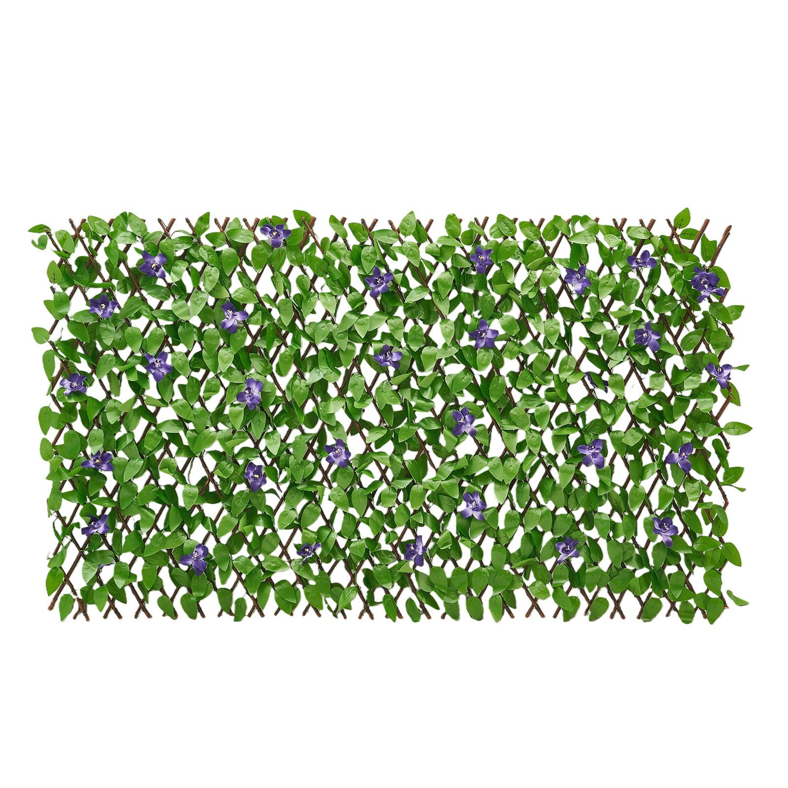 Expandable Ivy Privacy Screen, 25.5 x 122 in - Realistic Artificial Plant Wall with Zip Ties, Decorative Greenery for Outdoor Balcony, Patio, Faux Green Fence Backdrop