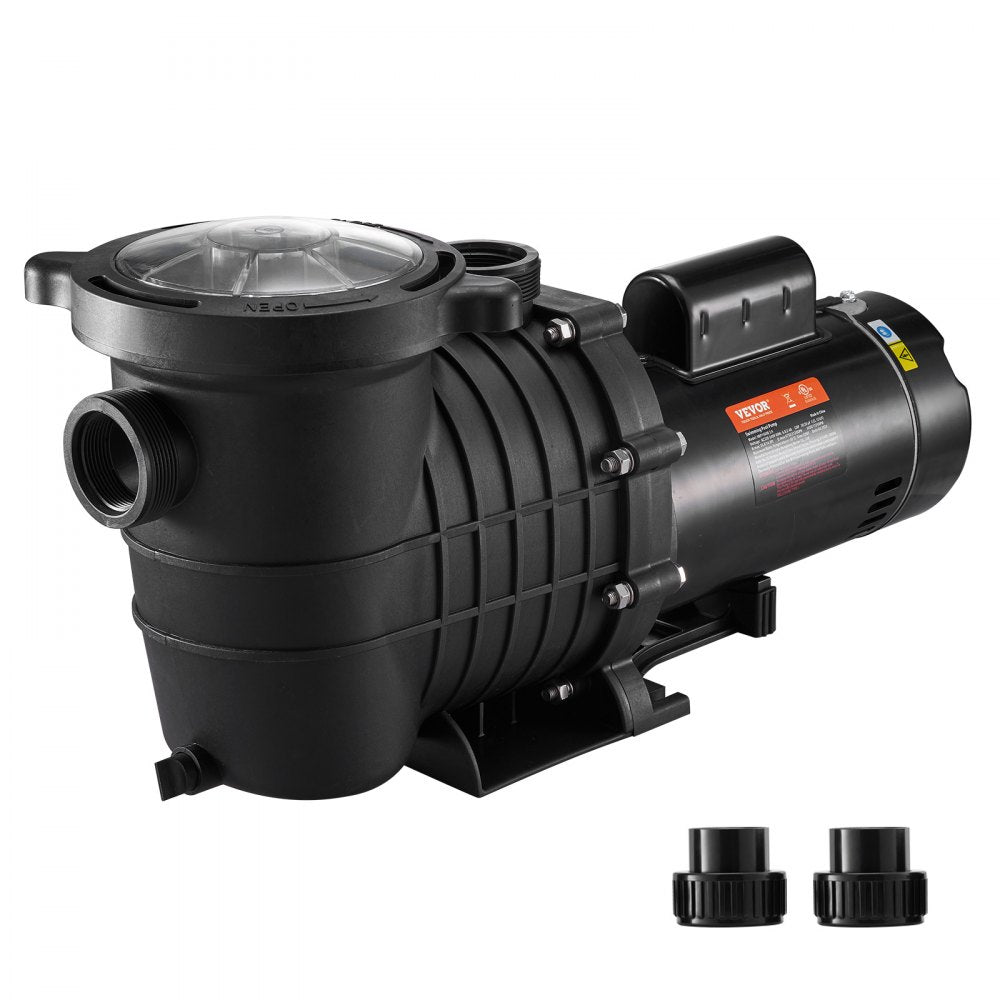 High-Efficiency 2 HP Variable Speed Pool Pump for In/Above Ground Pools with Strainer and ETL Certification, 230V 1500W, 5520 GPH Maximum Flow Rate