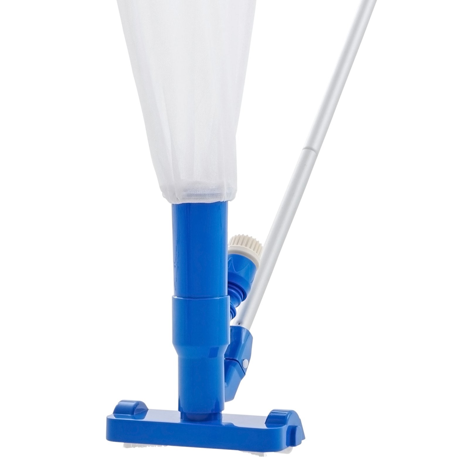 Compact Handheld Pool Vacuum Cleaner with 3 Brushes & 56" Pole for Efficient Cleaning of Above Ground Pools, Spas, Ponds, and Fountains