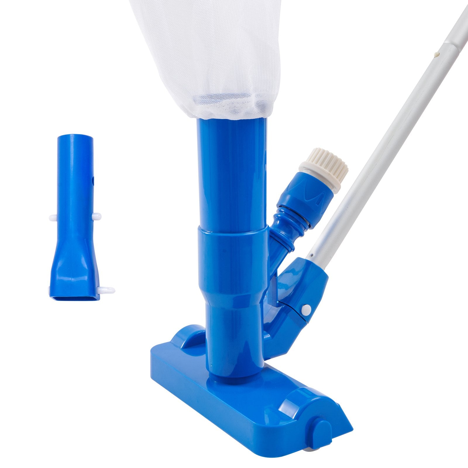 Compact Handheld Pool Vacuum Cleaner with 3 Brushes & 56" Pole for Efficient Cleaning of Above Ground Pools, Spas, Ponds, and Fountains