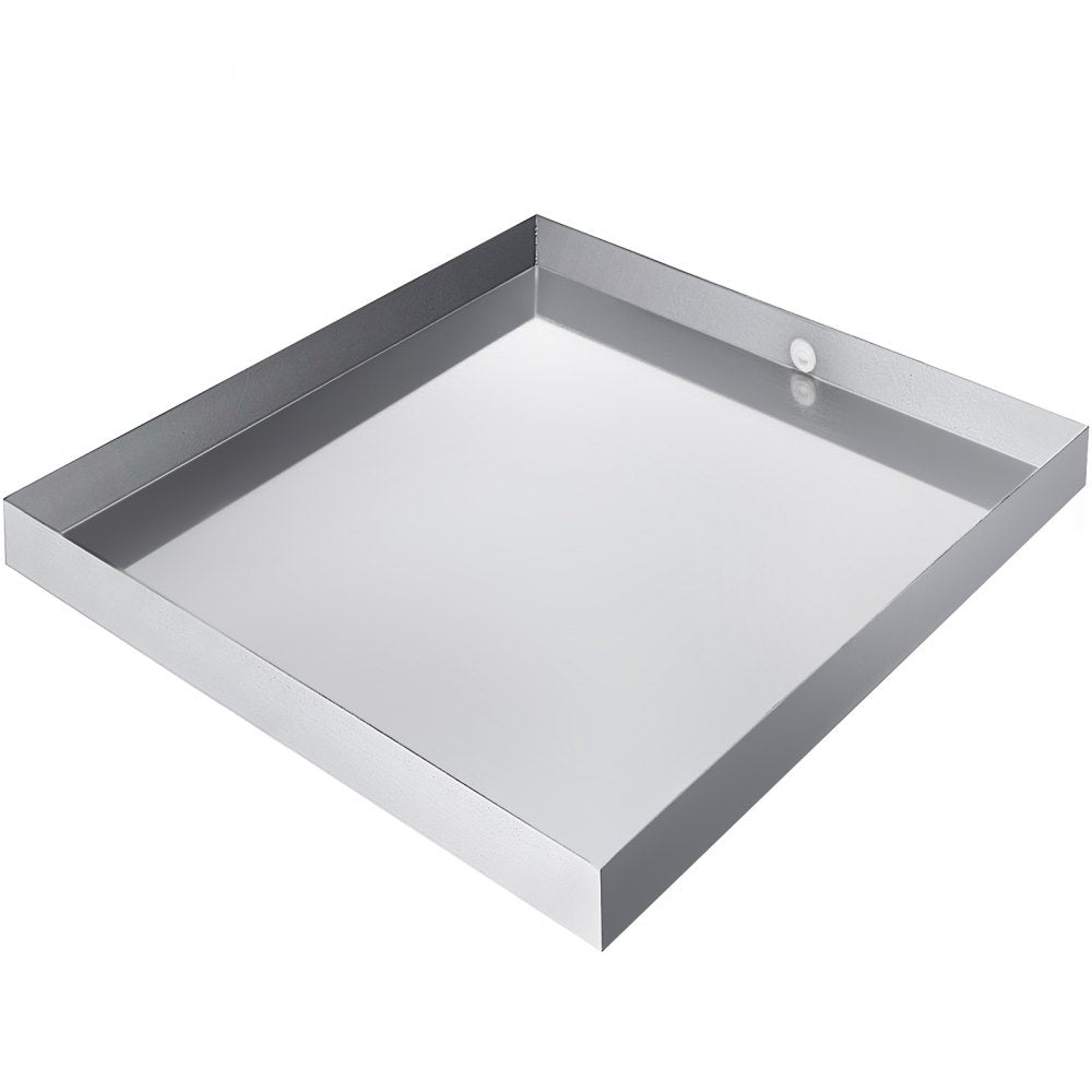VEVOR Well-Designed Washer Pan 32 x 30 x 2.5 Inch Washing Machine Drip Pan Stainless Steel Sink Dishwasher Drip Tray Compact Universal Drip Tray with Drain Hole