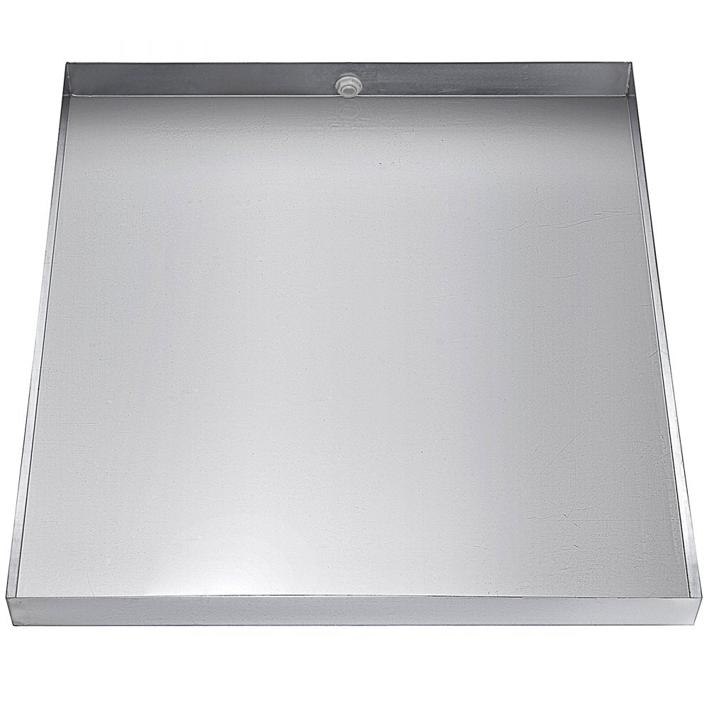 VEVOR Well-Designed Washer Pan 32 x 30 x 2.5 Inch Washing Machine Drip Pan Stainless Steel Sink Dishwasher Drip Tray Compact Universal Drip Tray with Drain Hole
