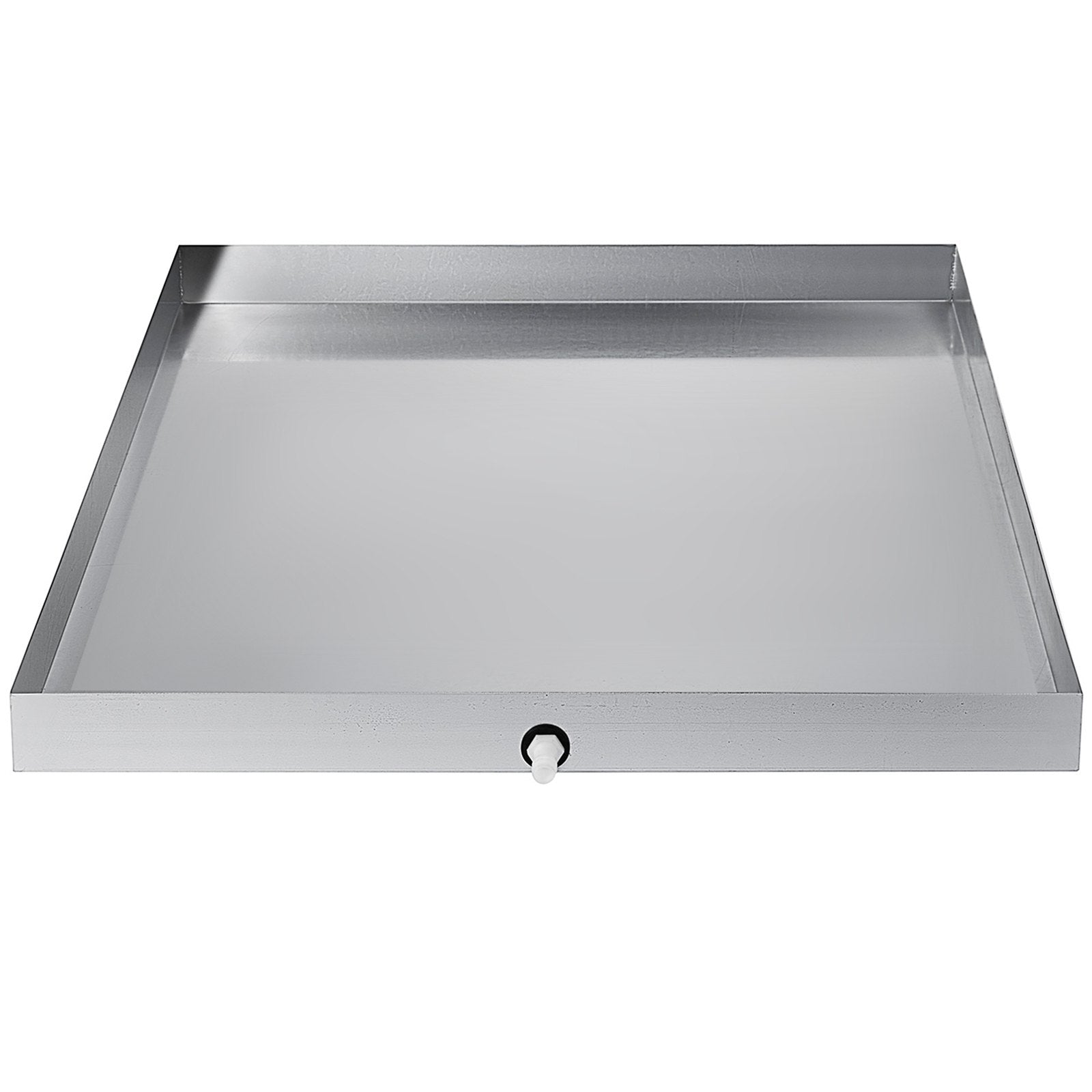 Heavy Duty 304 Stainless Steel Washing Machine Drip Pan with Drain Hole, 18 GA Thickness, 32"x30"x2.5", Compact Washer Overflow Protection