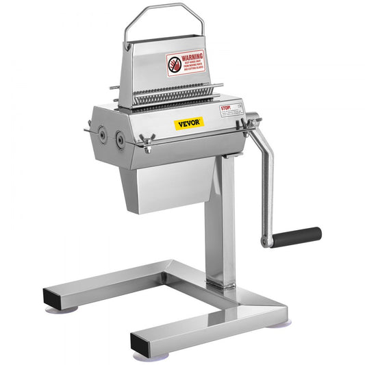 VEVOR Meat Tenderizer Machine, 5 in/12.5 cm Cutting Width, Manual Steak Tenderizer with Stainless Steel Blades and C-Clamp Combs, Heavy Duty Construction Used for Tendering Pork Beef Mutton