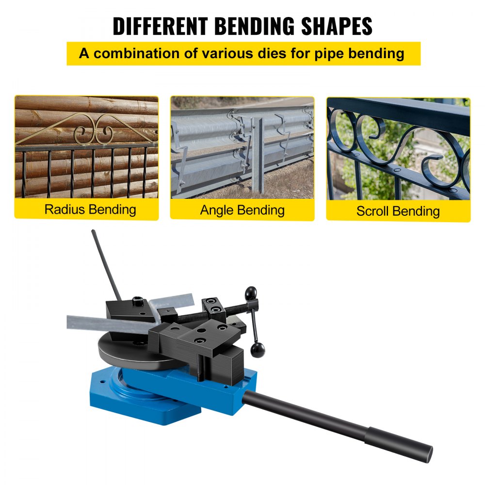VEVOR SBG-40 Metal Scroll Bender High-Hardened Steel Scroll Bender Combination of Scroll Radius and Angle Bending Universal Metal Rod Bender For Steel Brass Cooper Aluminum