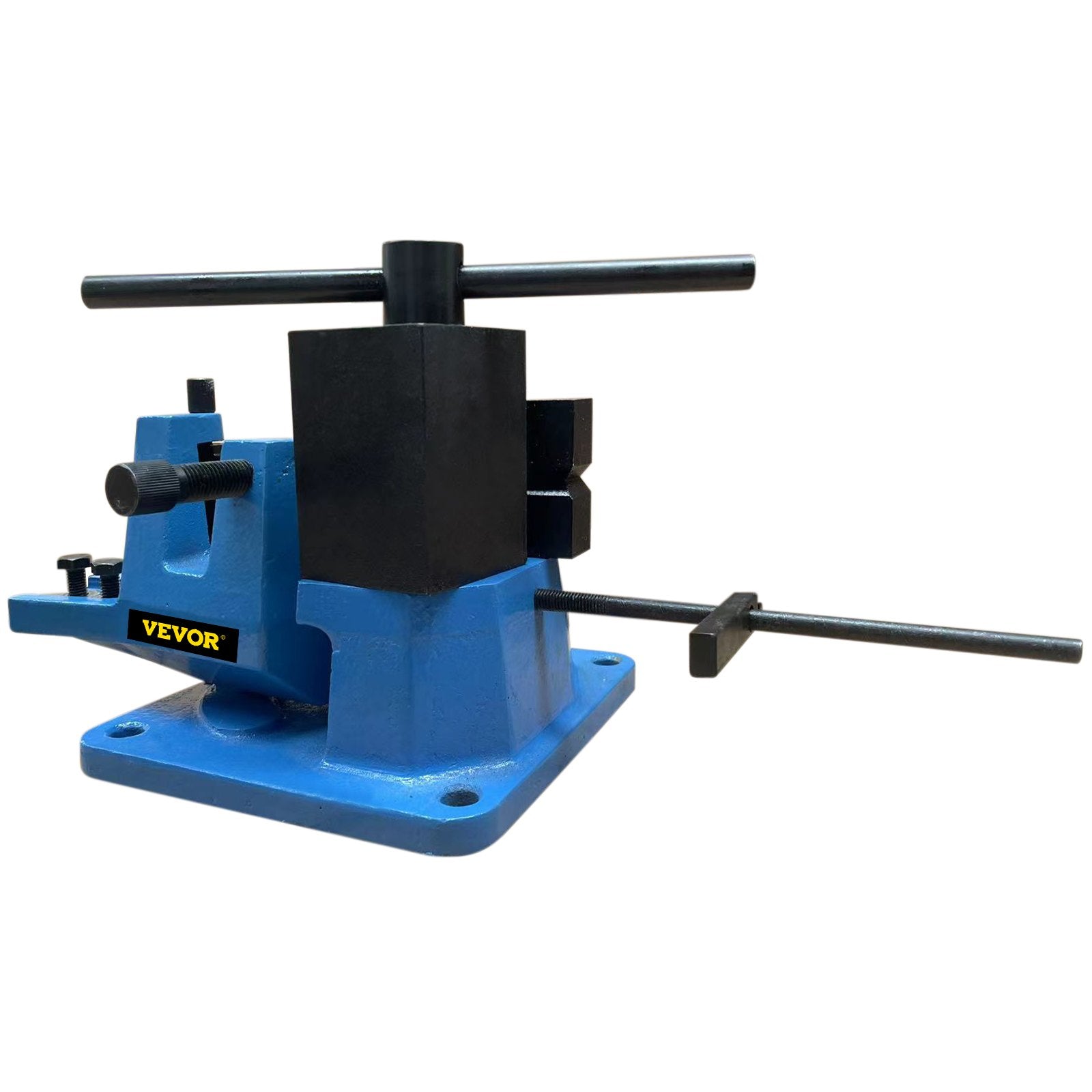 Universal Metal Bender UB-100, Heavy-Duty Steel Rod & Rebar Bender with Detachable Lever for Hot/Cold Bending, Flat/Round/Strip/Square Steel, Max 1.2" Size, 120° Capacity
