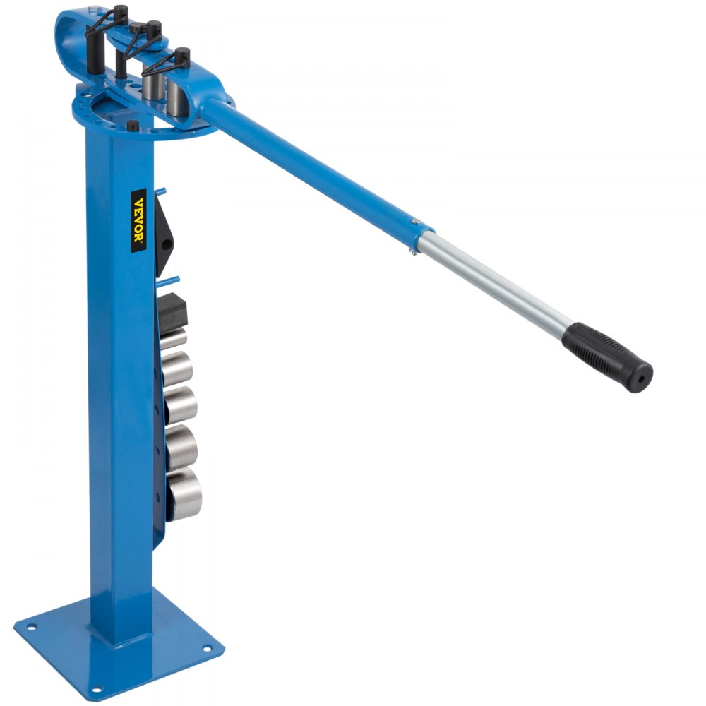 VEVOR YP 38 Pedestal Floor Compact Bender 7 Dies Versatile Compact Metal Tubing Bender 44' Mount Powdercoat Telescoping Handle Maximum 5/8" Thick 1-15/16" Width
