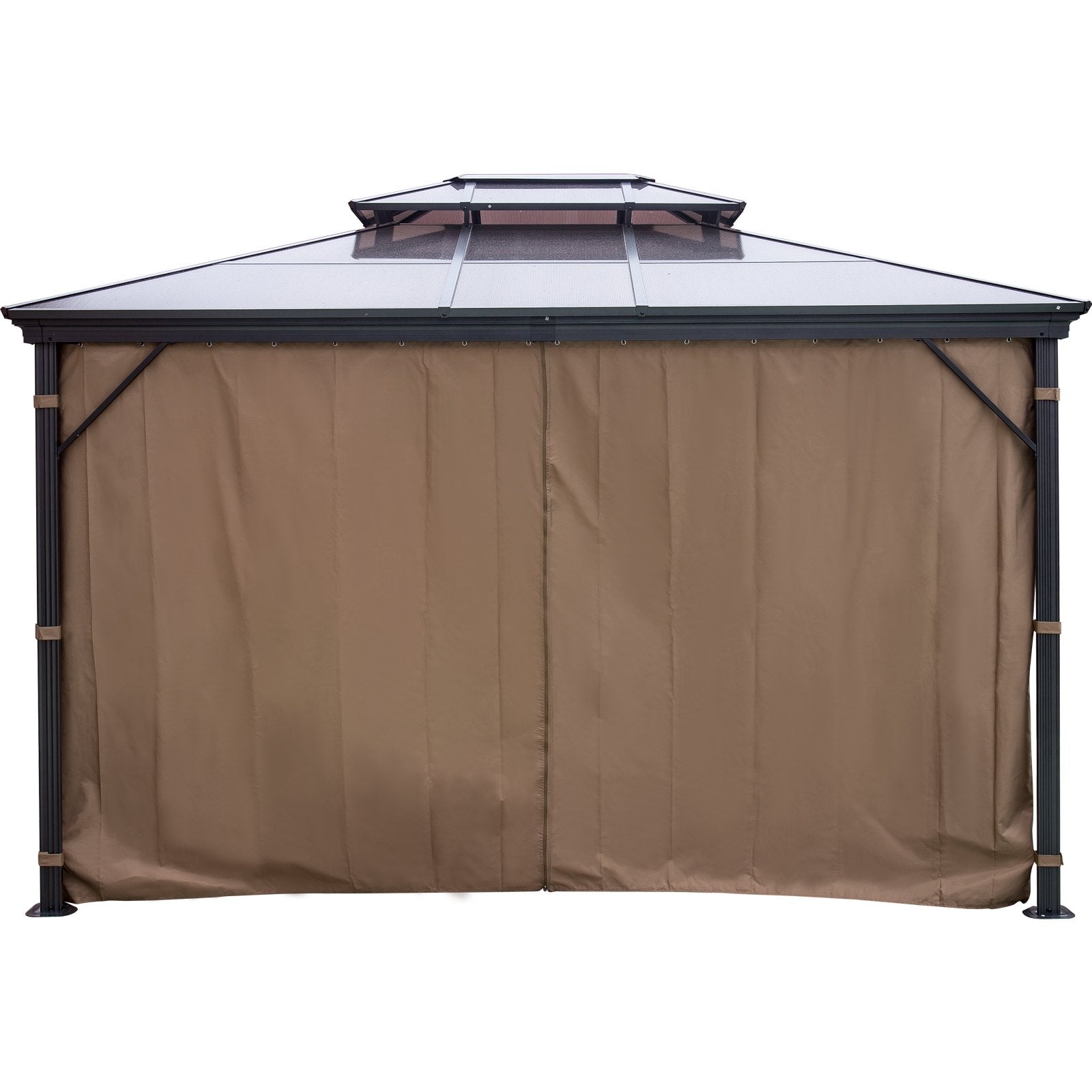 Sturdy 10'x12' Hardtop Gazebo with Netting - Aluminum Frame, Double Tier PVC Roof, Perfect for Patios, Backyard, Outdoor Events, and Lawn Decor