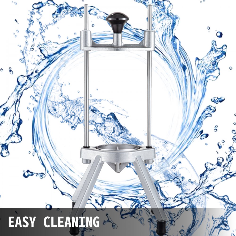 VEVOR 4-Section Commercial Easy Wedger Stainless Steel Blade Fruit Lime Slicer, Lemon Cutter for Home Bar Restaurant, Sliver