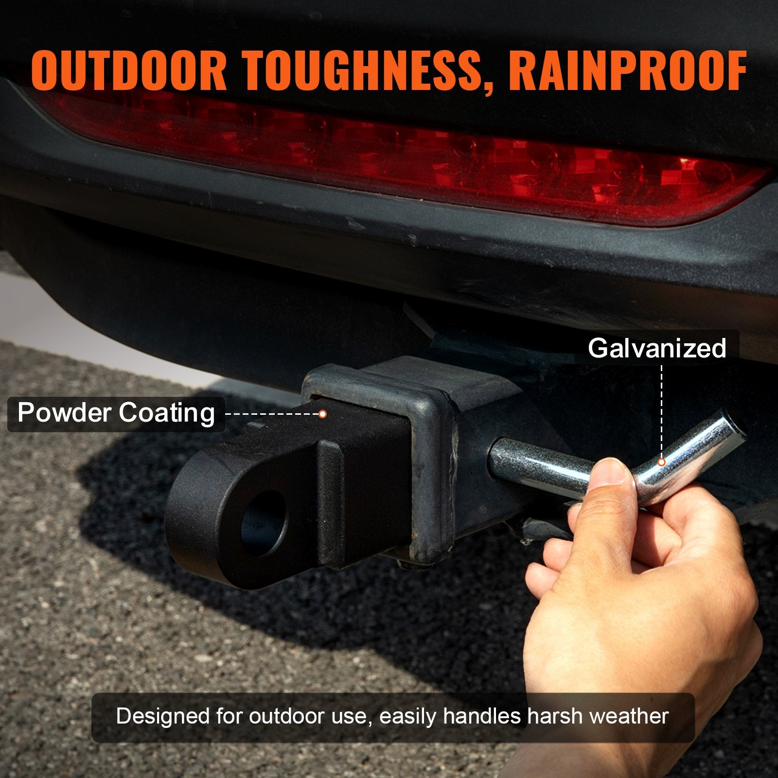 Heavy Duty Aluminum Shackle Hitch Receiver for 2" Trucks & Jeeps, 52,900 lbs Strength, Off-Road Towing & Recovery with Lock Pin