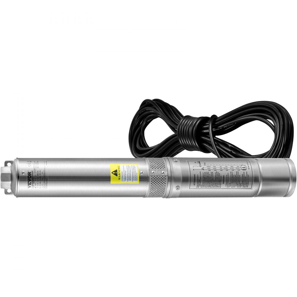 High-Efficiency 0.5HP Submersible Deep Well Pump with 167 ft Head and 33 ft Cord for Industrial, Irrigation, and Home Applications