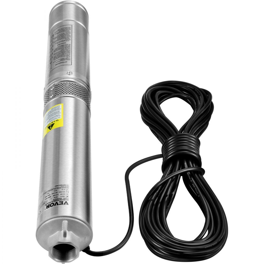 High-Efficiency 0.5HP Submersible Deep Well Pump with 167 ft Head and 33 ft Cord for Industrial, Irrigation, and Home Applications