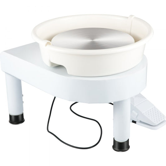 VEVOR Pottery Wheel, 14in Ceramic Wheel Forming Machine, 0-300RPM Speed Manual Adjustable 0-7.8in Lift Leg, Foot Pedal Detachable Basin, Sculpting Tool Accessory Kit for Work Art Craft DIY